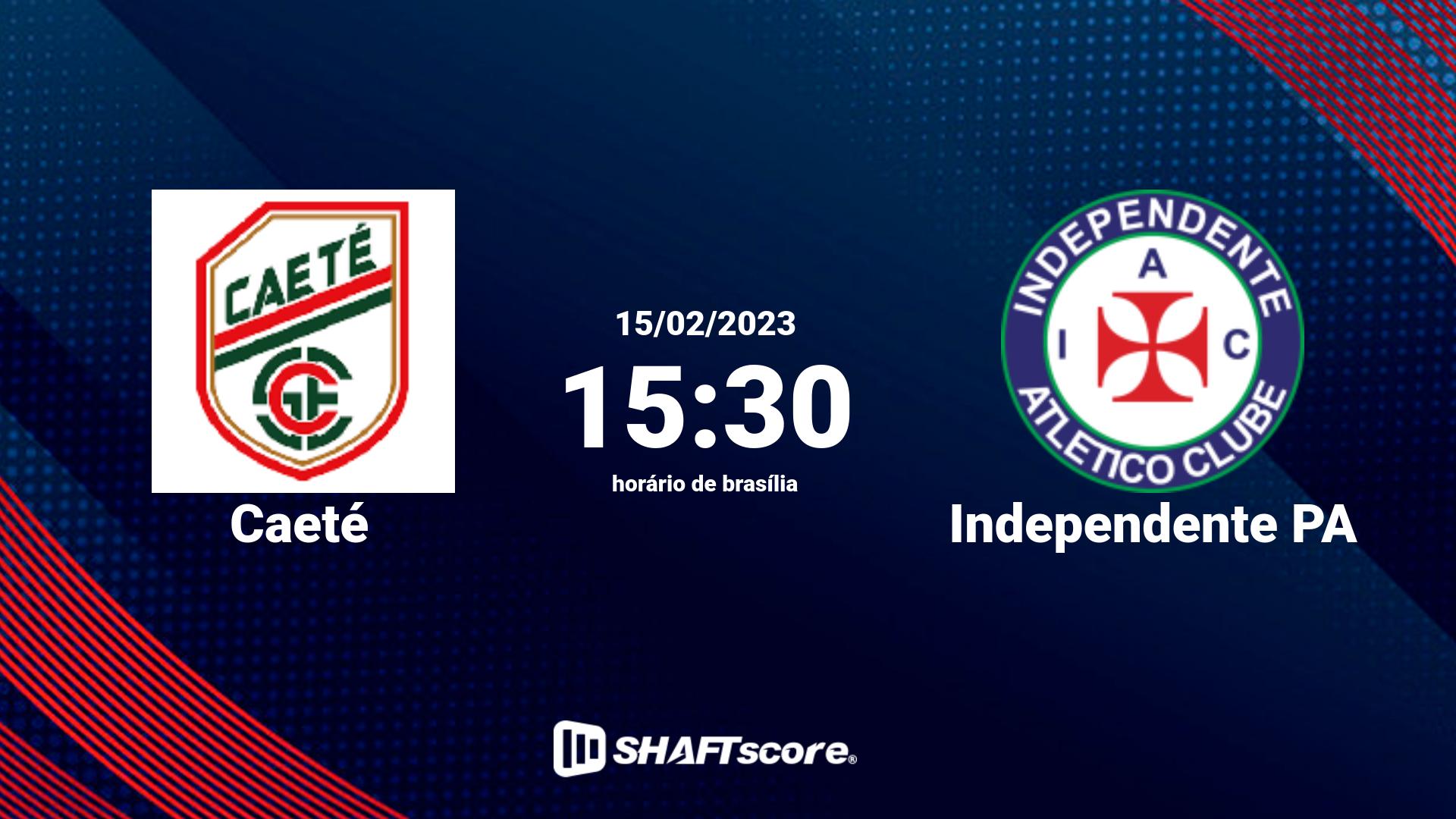 Estatísticas do jogo Caeté vs Independente PA 15.02 15:30