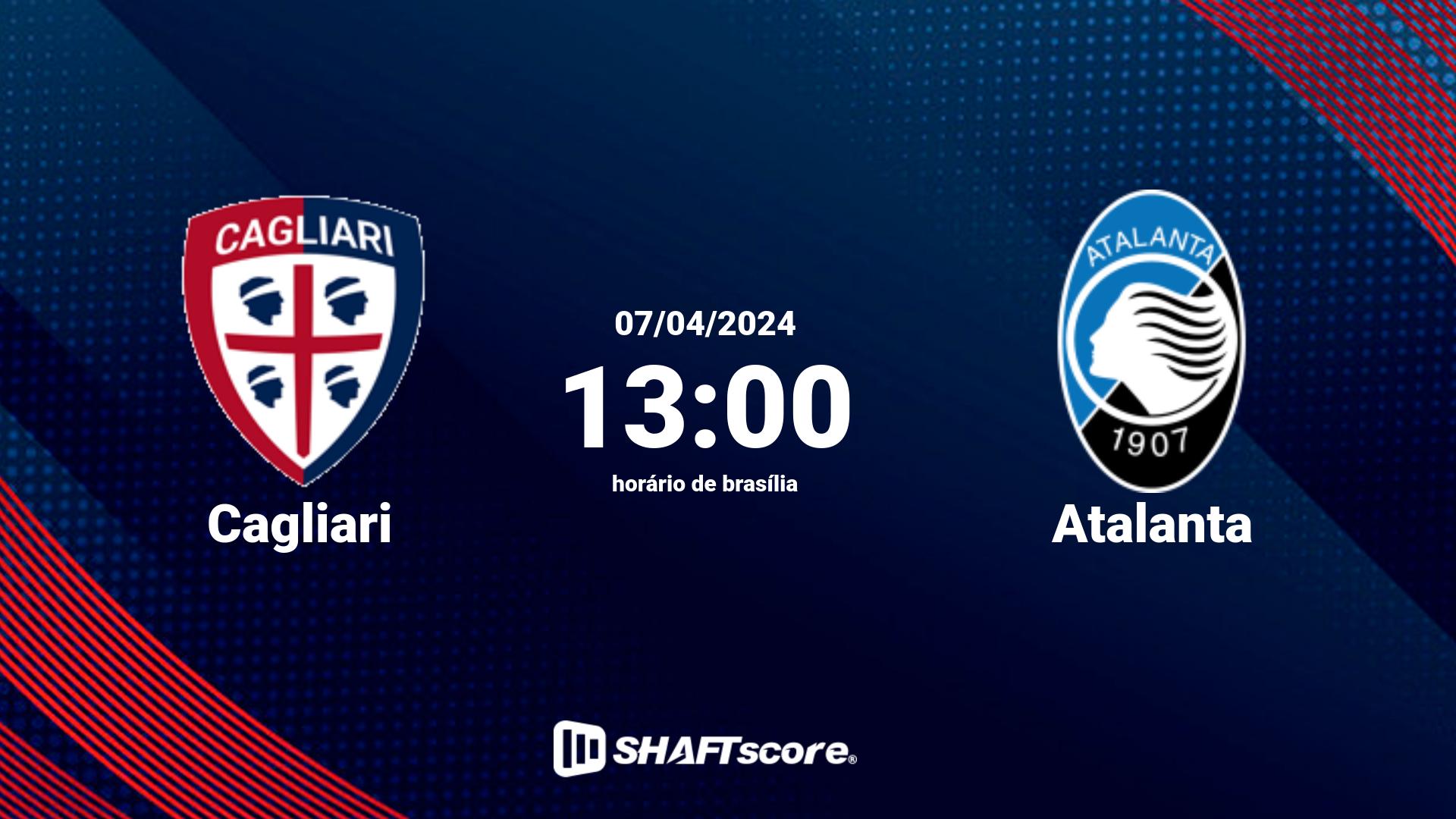 Estatísticas do jogo Cagliari vs Atalanta 07.04 13:00