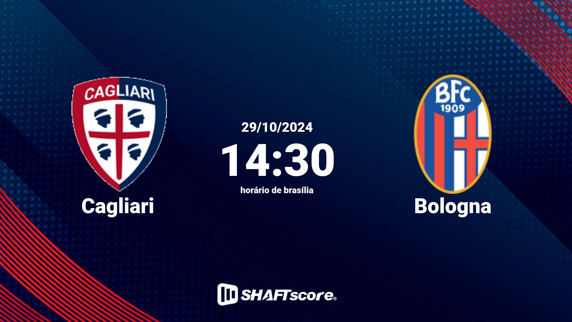 Estatísticas do jogo Cagliari vs Bologna 29.10 14:30