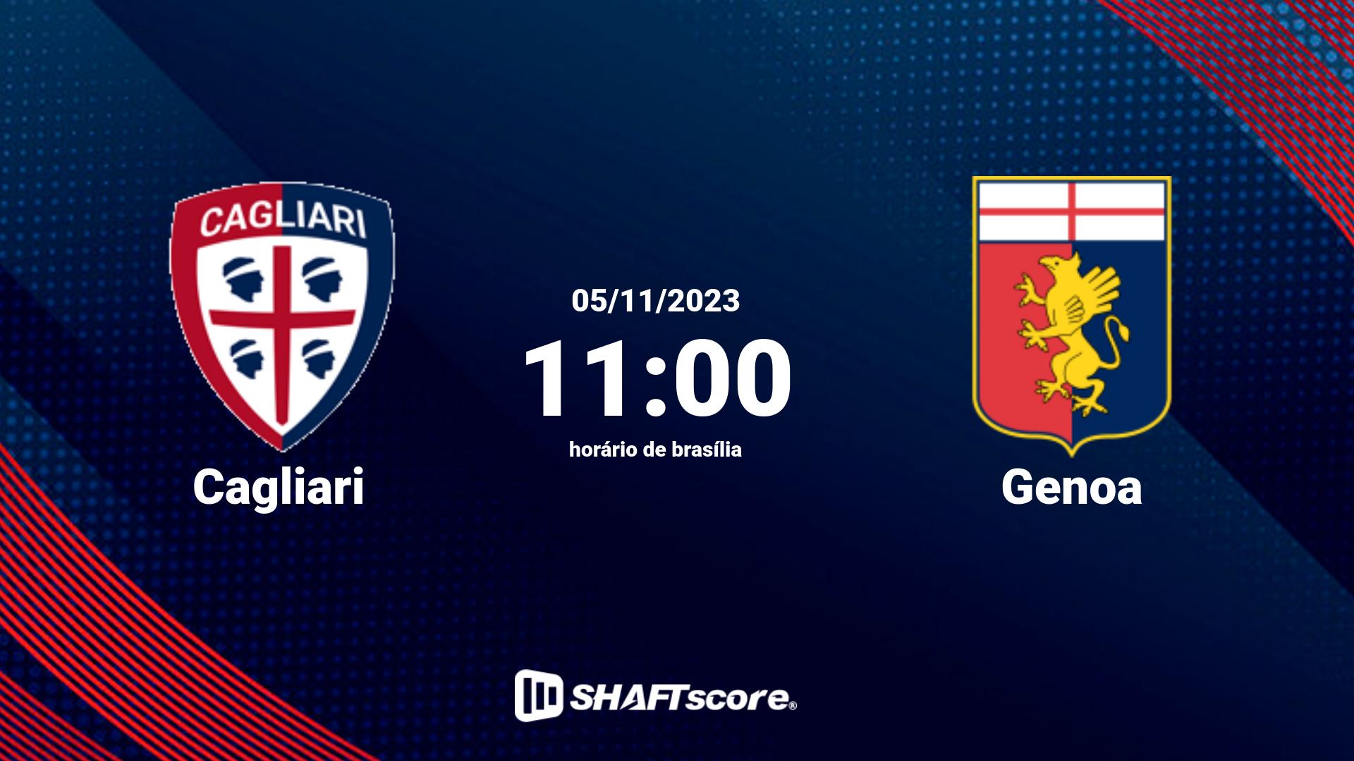 Estatísticas do jogo Cagliari vs Genoa 05.11 11:00