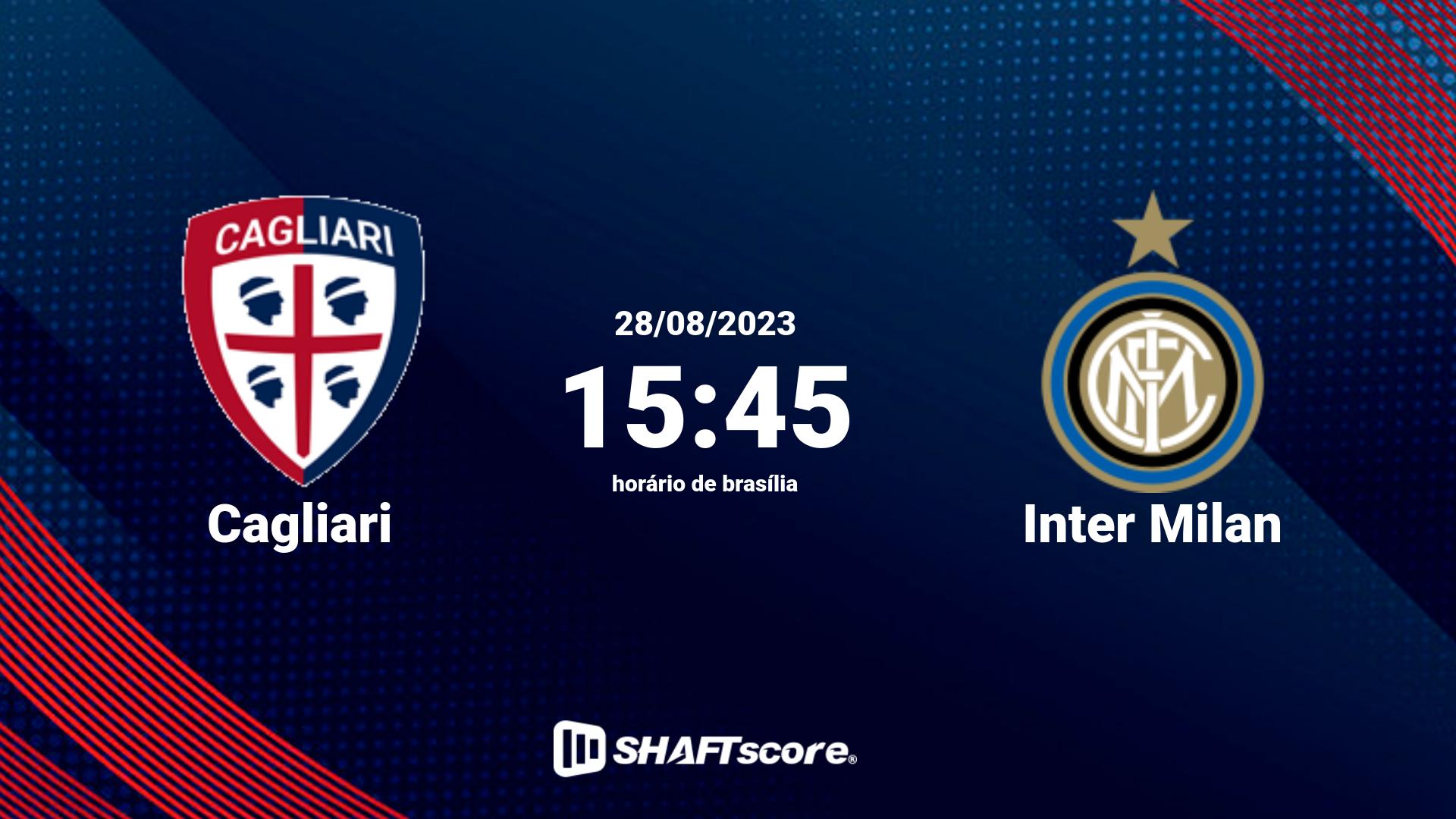 Estatísticas do jogo Cagliari vs Inter Milan 28.08 15:45