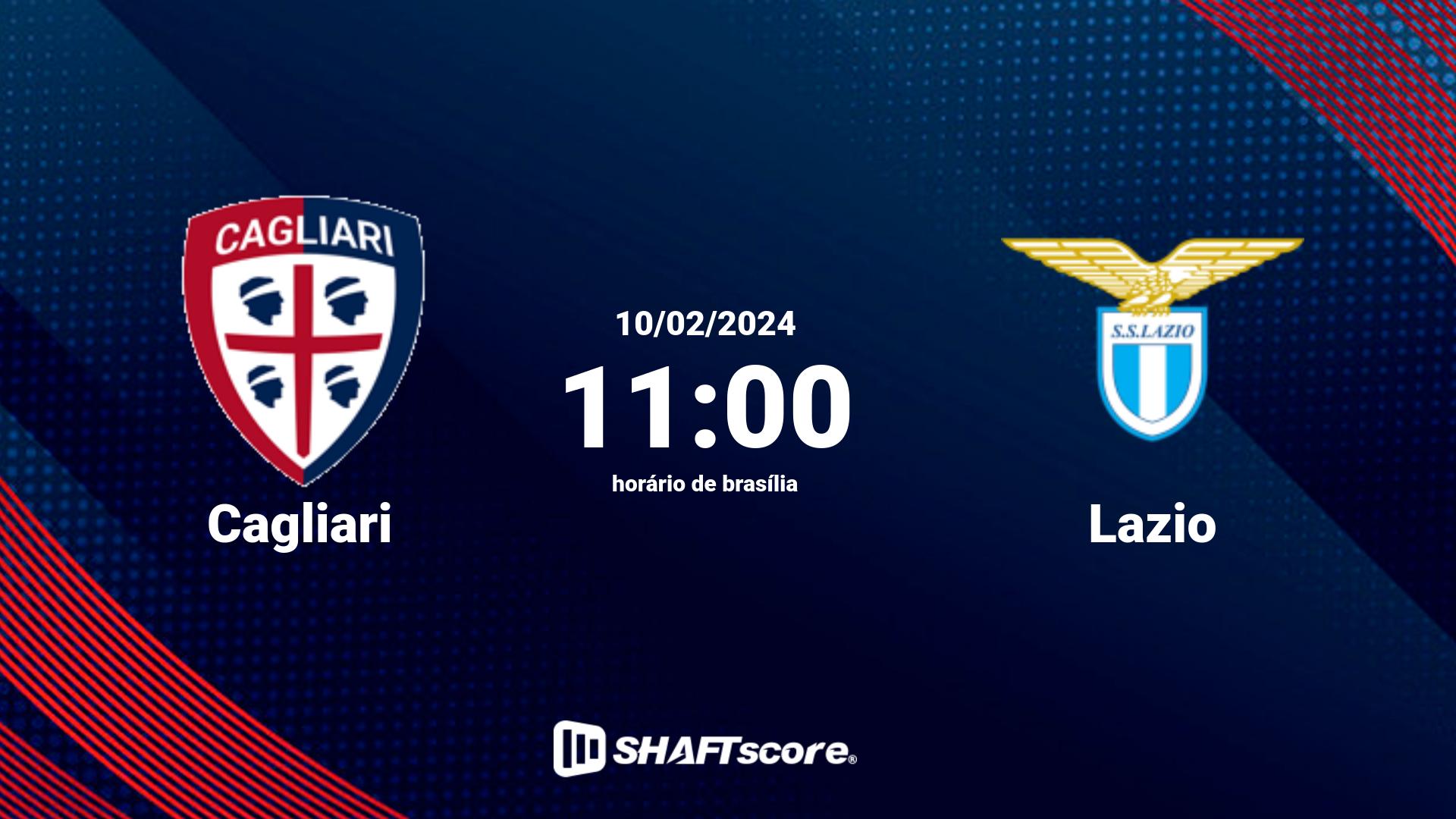 Estatísticas do jogo Cagliari vs Lazio 10.02 11:00