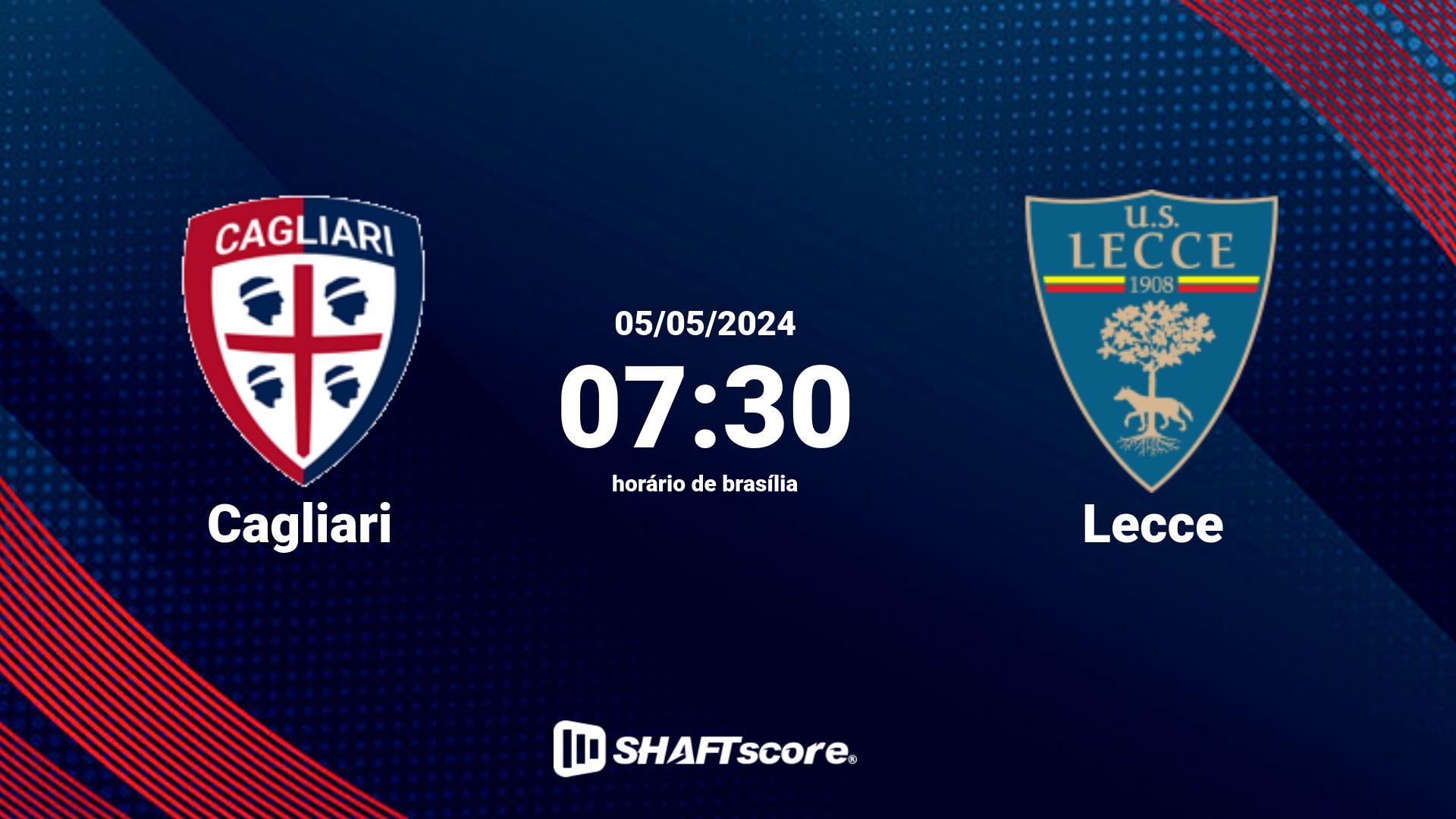 Estatísticas do jogo Cagliari vs Lecce 05.05 07:30