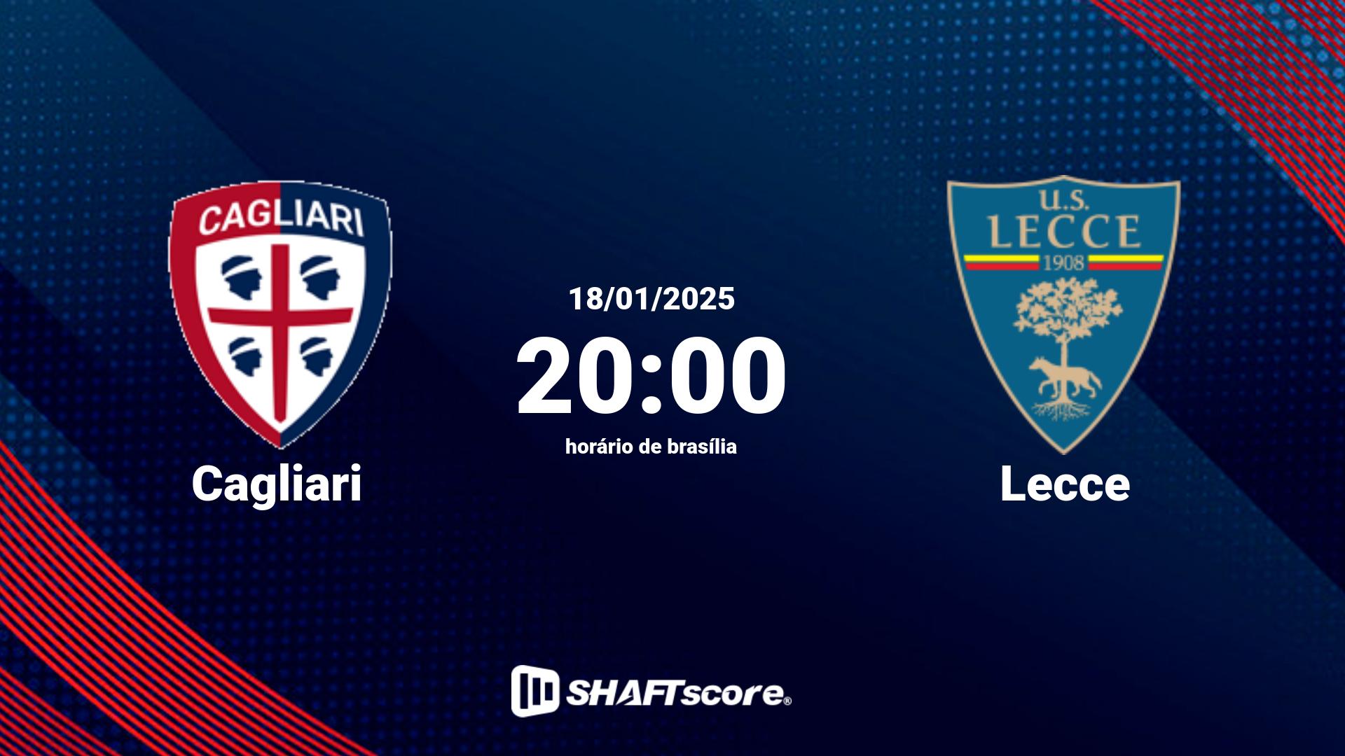 Estatísticas do jogo Cagliari vs Lecce 18.01 20:00