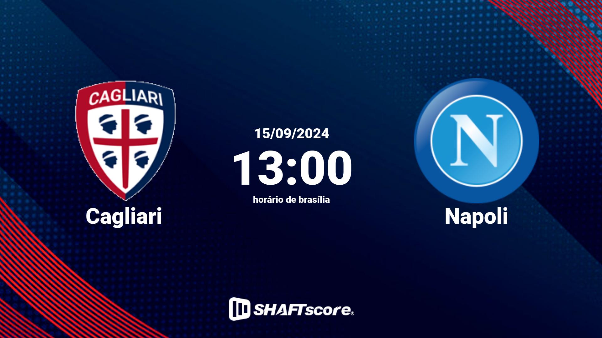 Estatísticas do jogo Cagliari vs Napoli 15.09 13:00