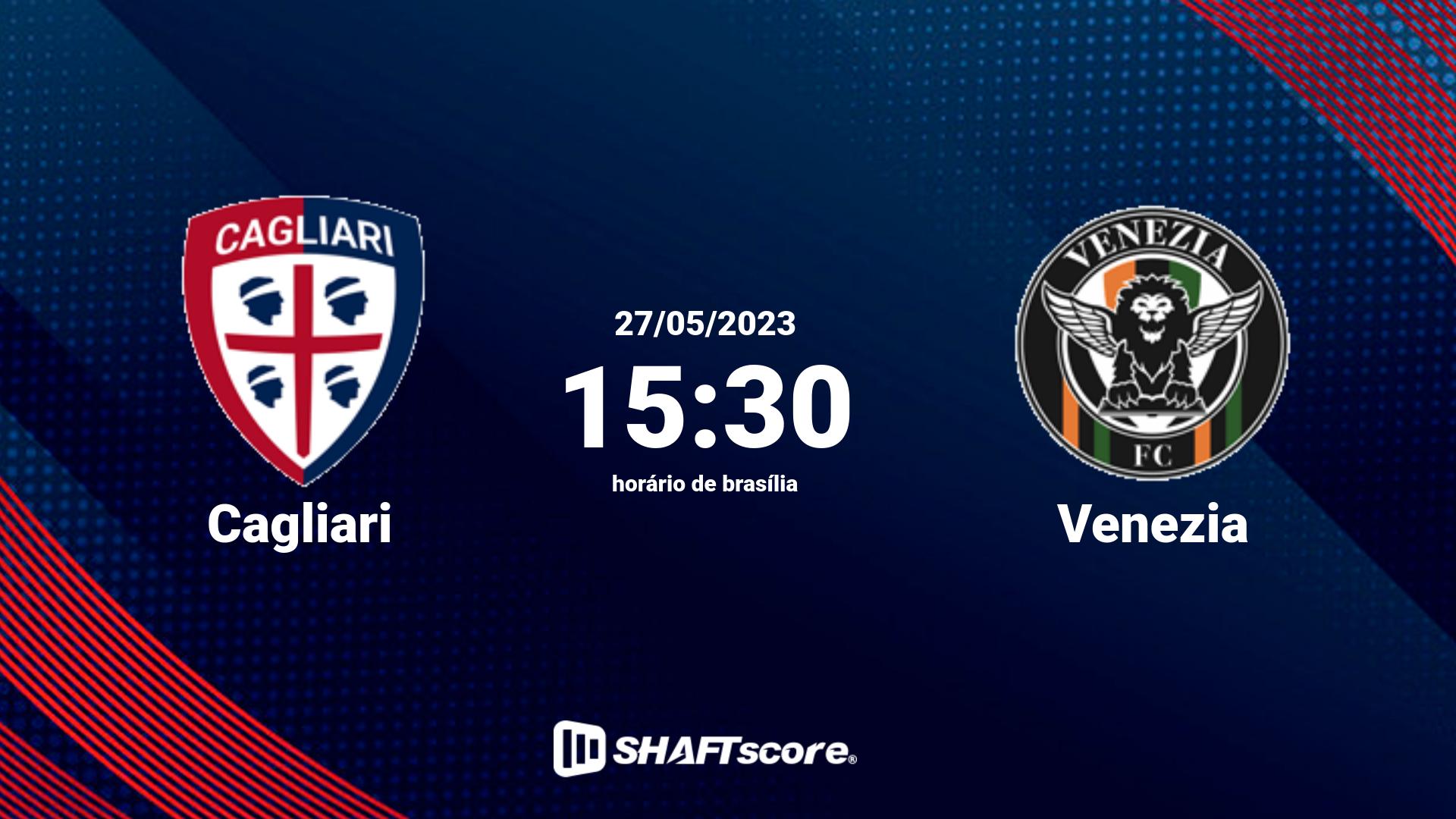 Estatísticas do jogo Cagliari vs Venezia 27.05 15:30