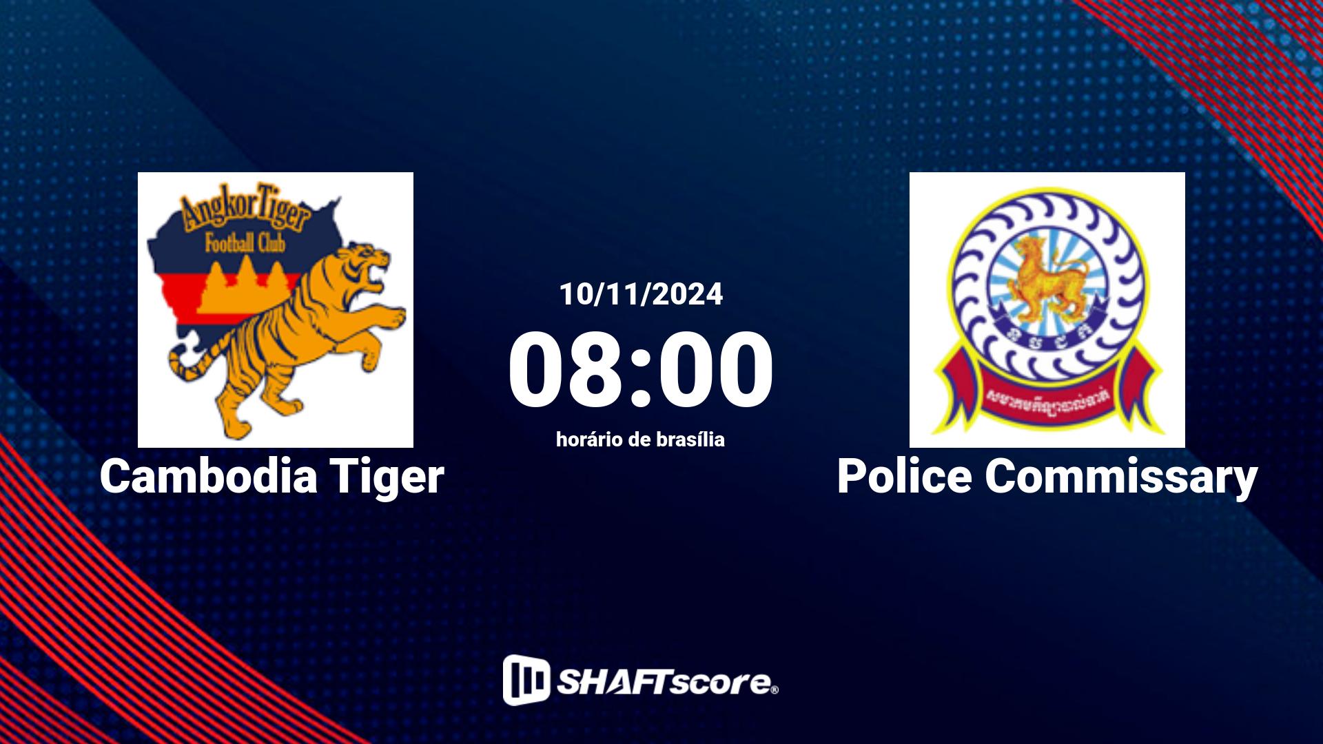 Estatísticas do jogo Cambodia Tiger vs Police Commissary 10.11 08:00