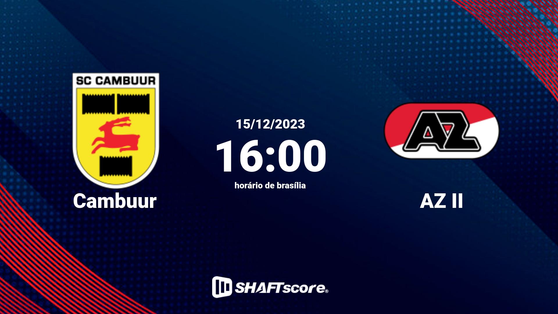 Estatísticas do jogo Cambuur vs AZ II 15.12 16:00