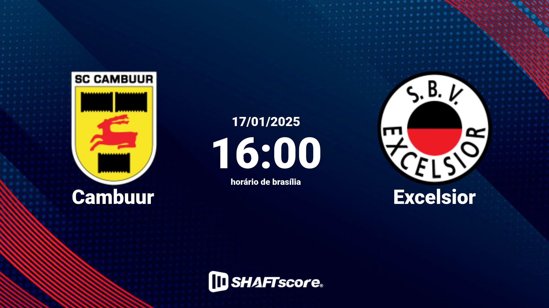 Estatísticas do jogo Cambuur vs Excelsior 17.01 16:00