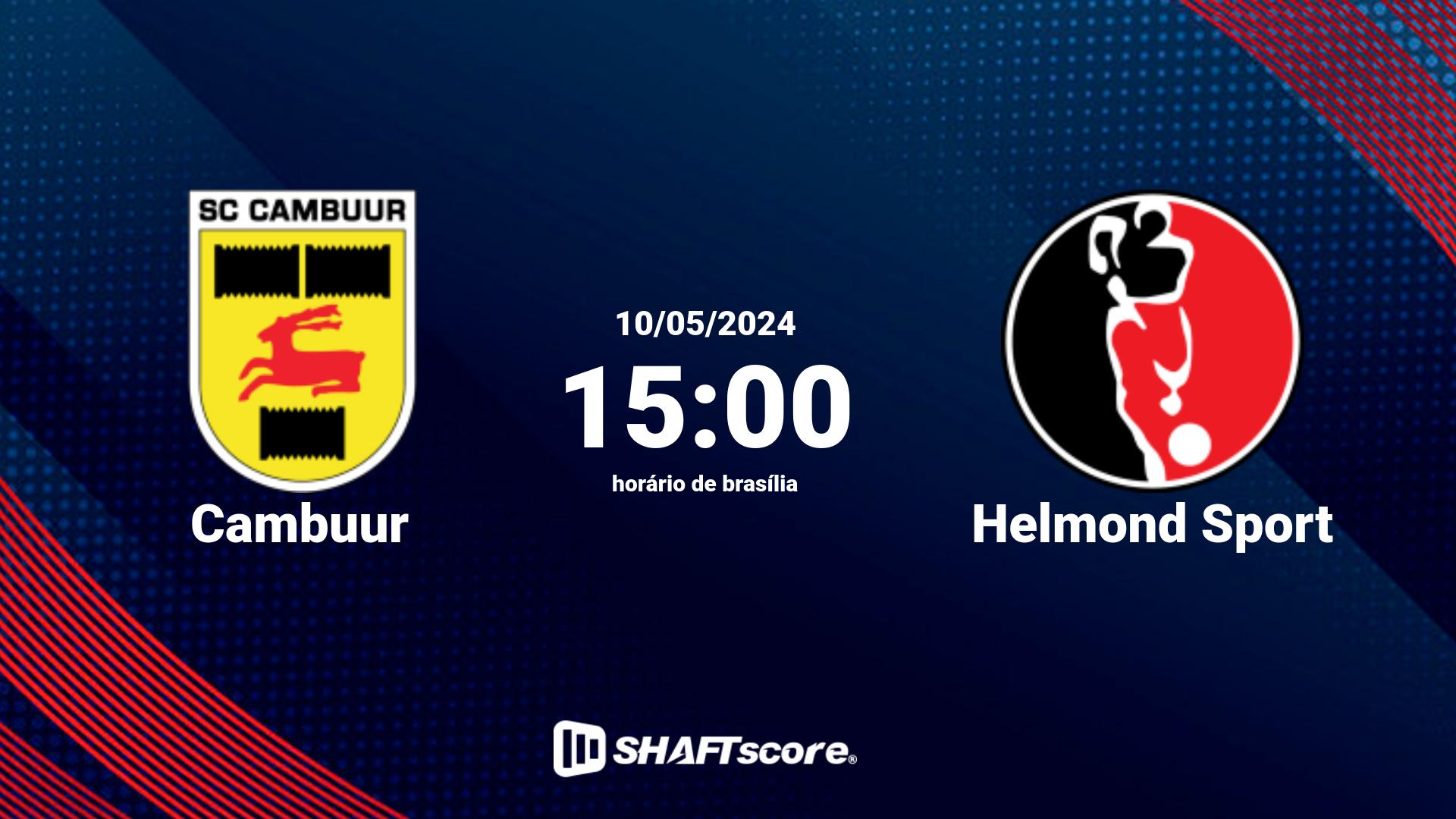 Estatísticas do jogo Cambuur vs Helmond Sport 10.05 15:00