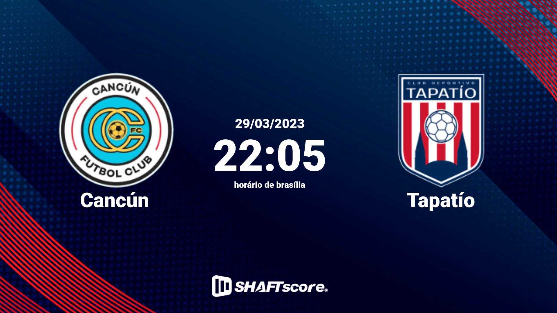 Estatísticas do jogo Cancún vs Tapatío 29.03 22:05