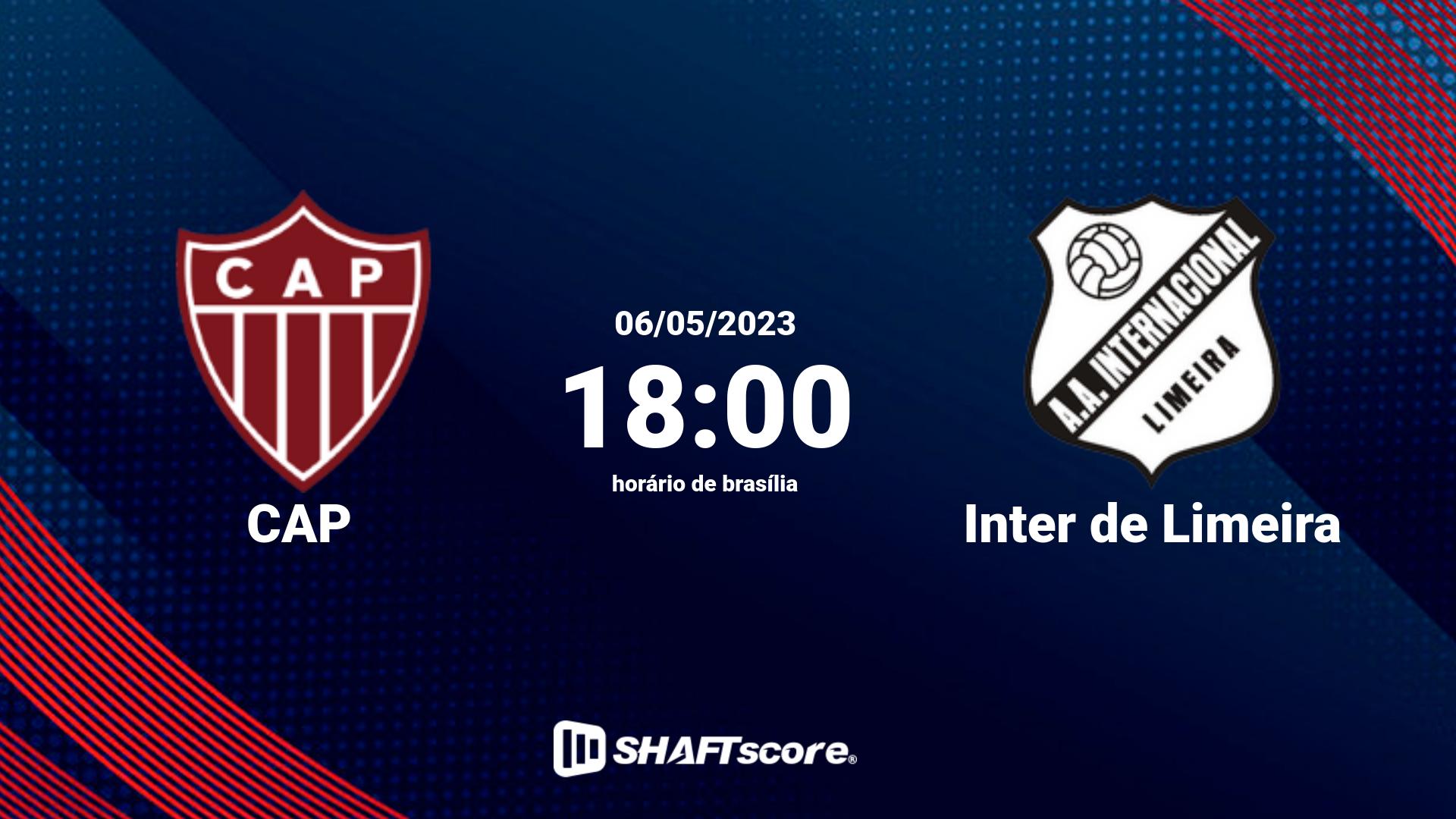 Estatísticas do jogo CAP vs Inter de Limeira 06.05 18:00