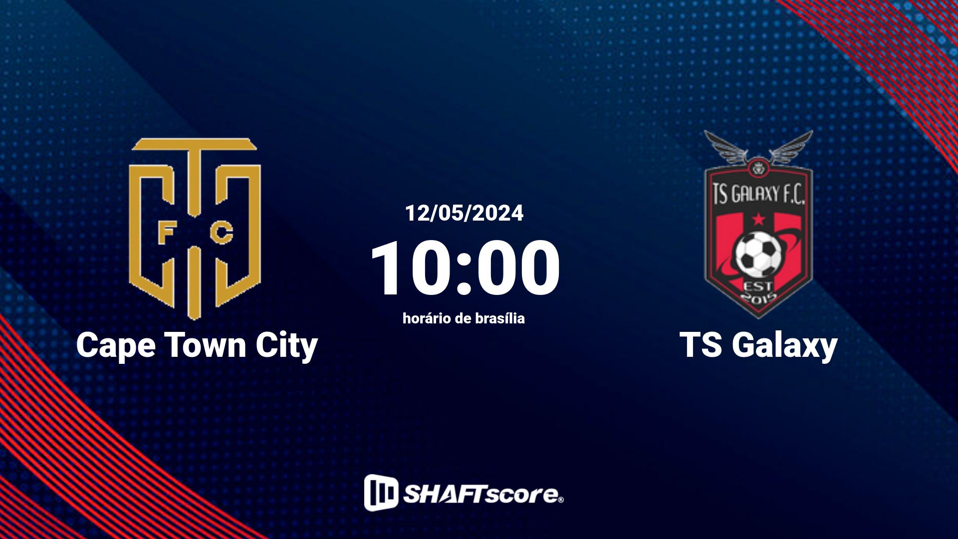 Estatísticas do jogo Cape Town City vs TS Galaxy 12.05 10:00