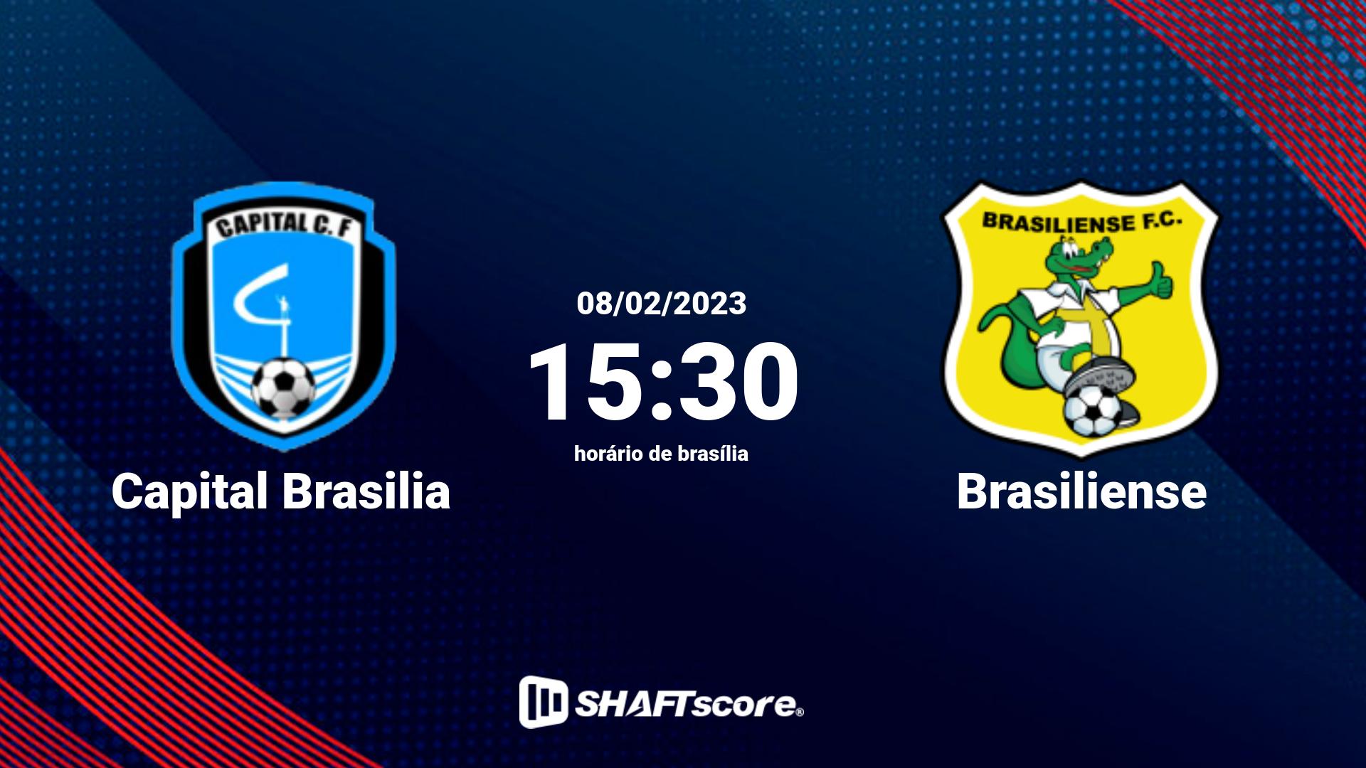 Estatísticas do jogo Capital Brasilia vs Brasiliense 08.02 15:30