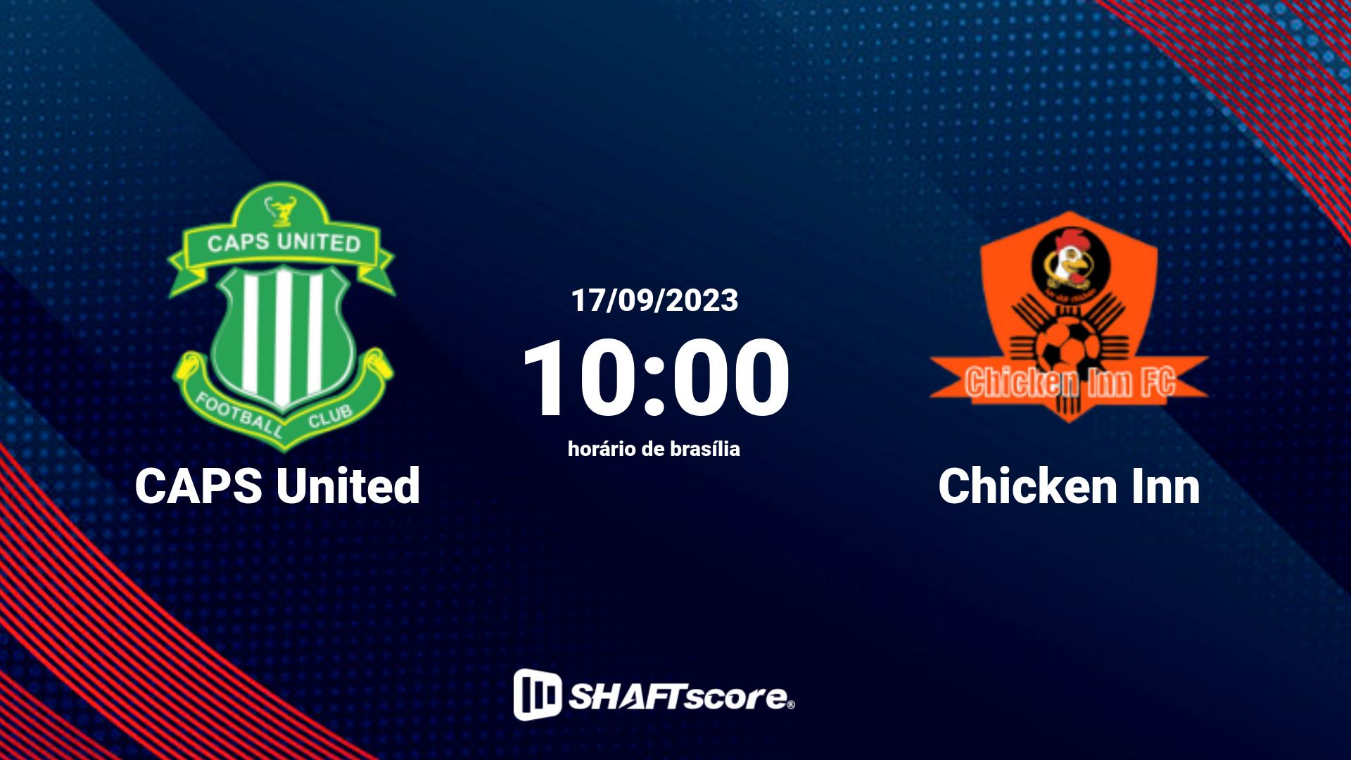 Estatísticas do jogo CAPS United vs Chicken Inn 17.09 10:00