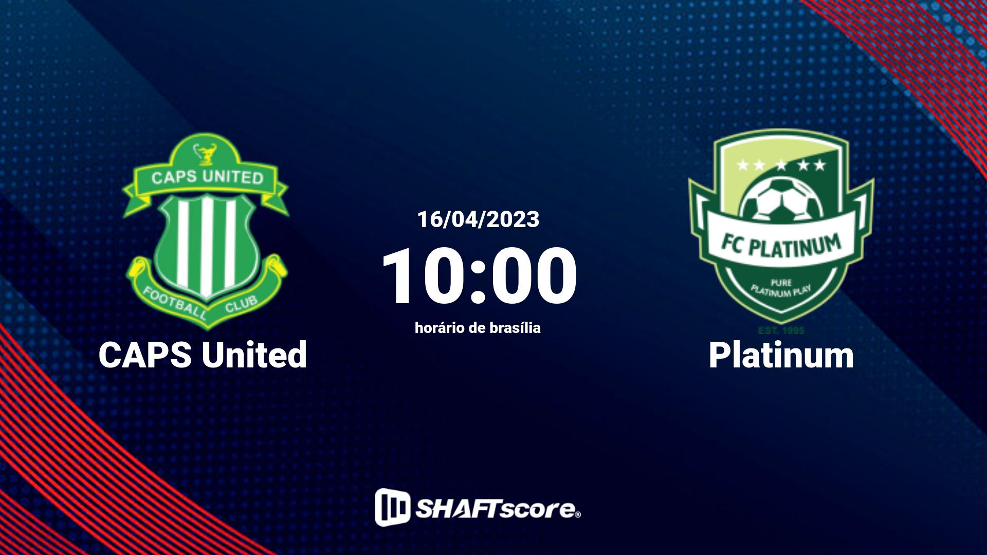 Estatísticas do jogo CAPS United vs Platinum 16.04 10:00