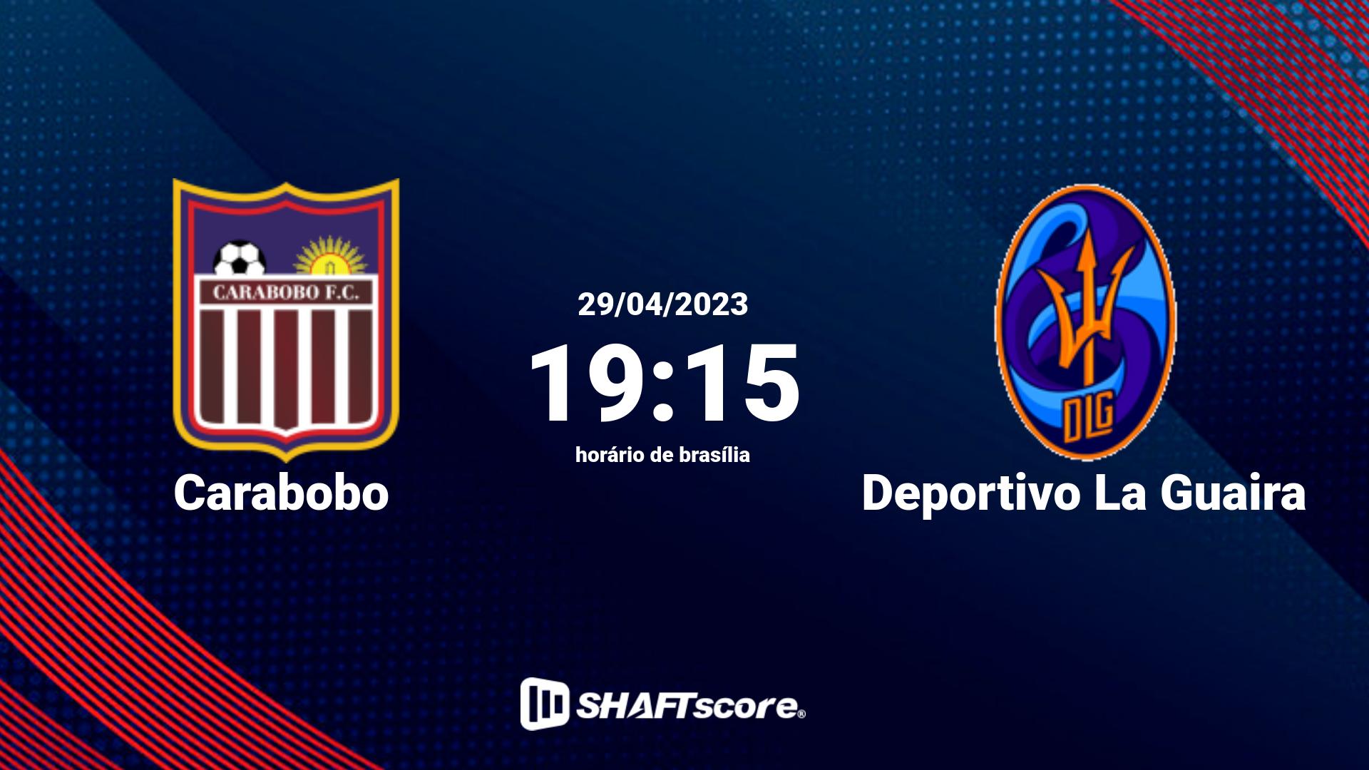 Estatísticas do jogo Carabobo vs Deportivo La Guaira 29.04 19:15