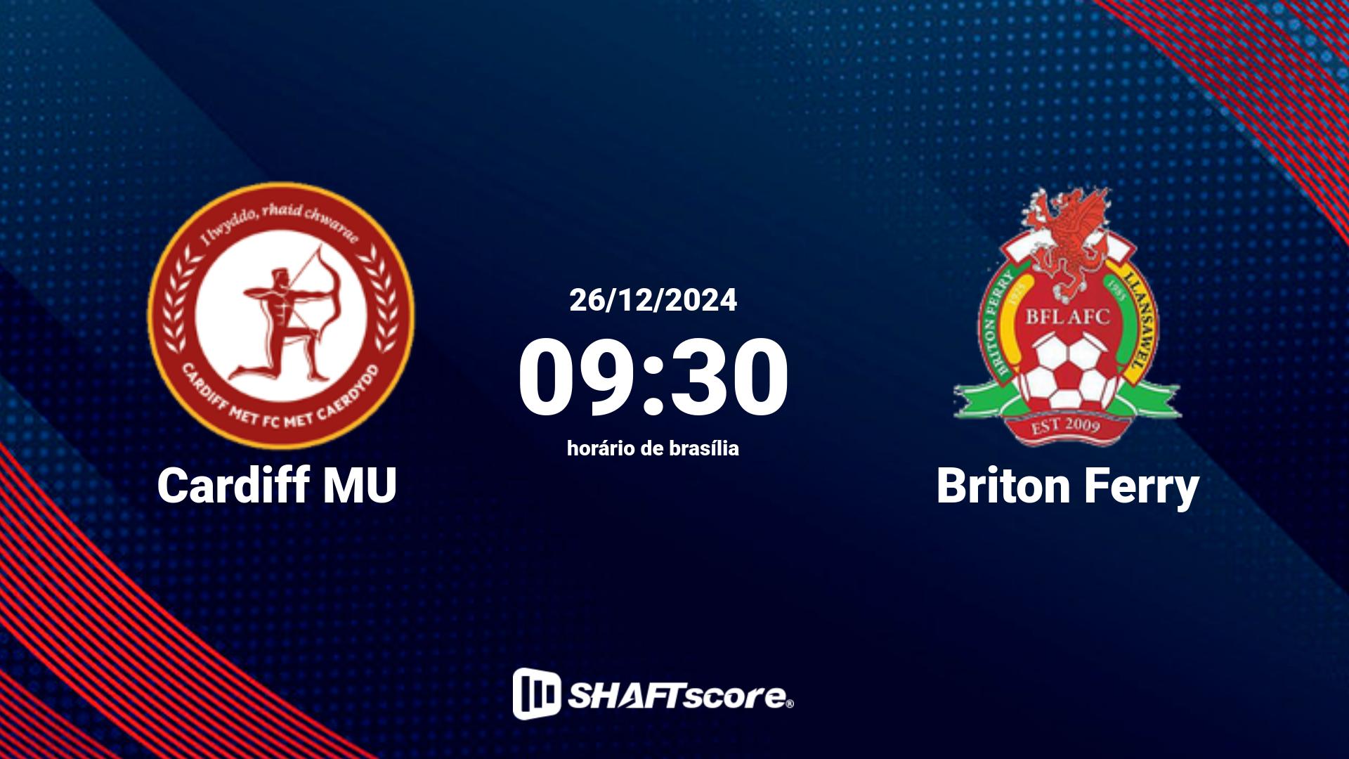 Estatísticas do jogo Cardiff MU vs Briton Ferry 26.12 09:30