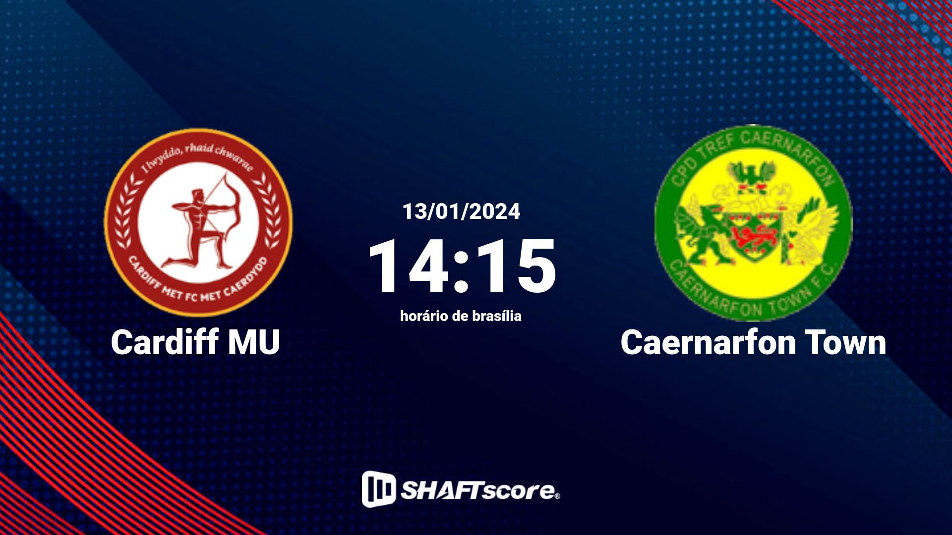 Estatísticas do jogo Cardiff MU vs Caernarfon Town 13.01 14:15