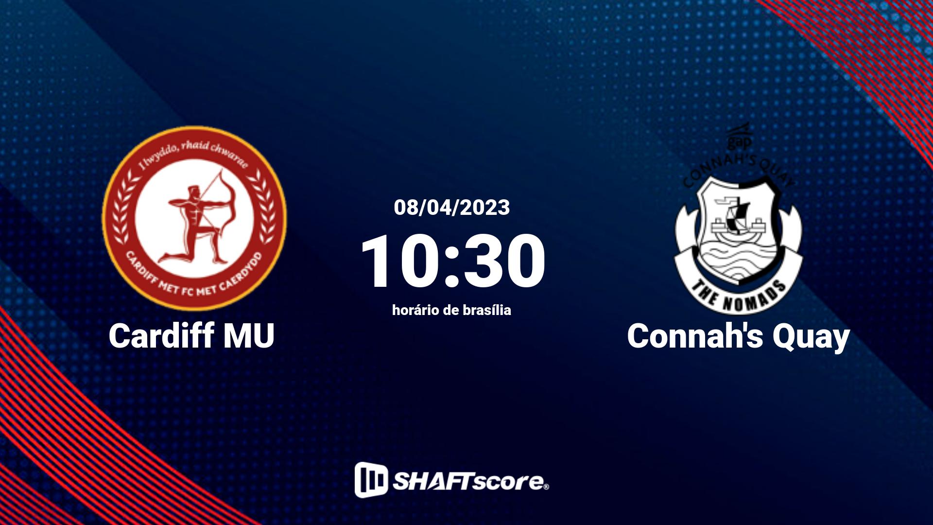 Estatísticas do jogo Cardiff MU vs Connah's Quay 08.04 10:30