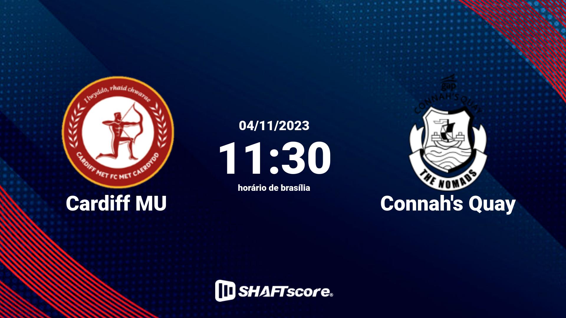 Estatísticas do jogo Cardiff MU vs Connah's Quay 04.11 11:30