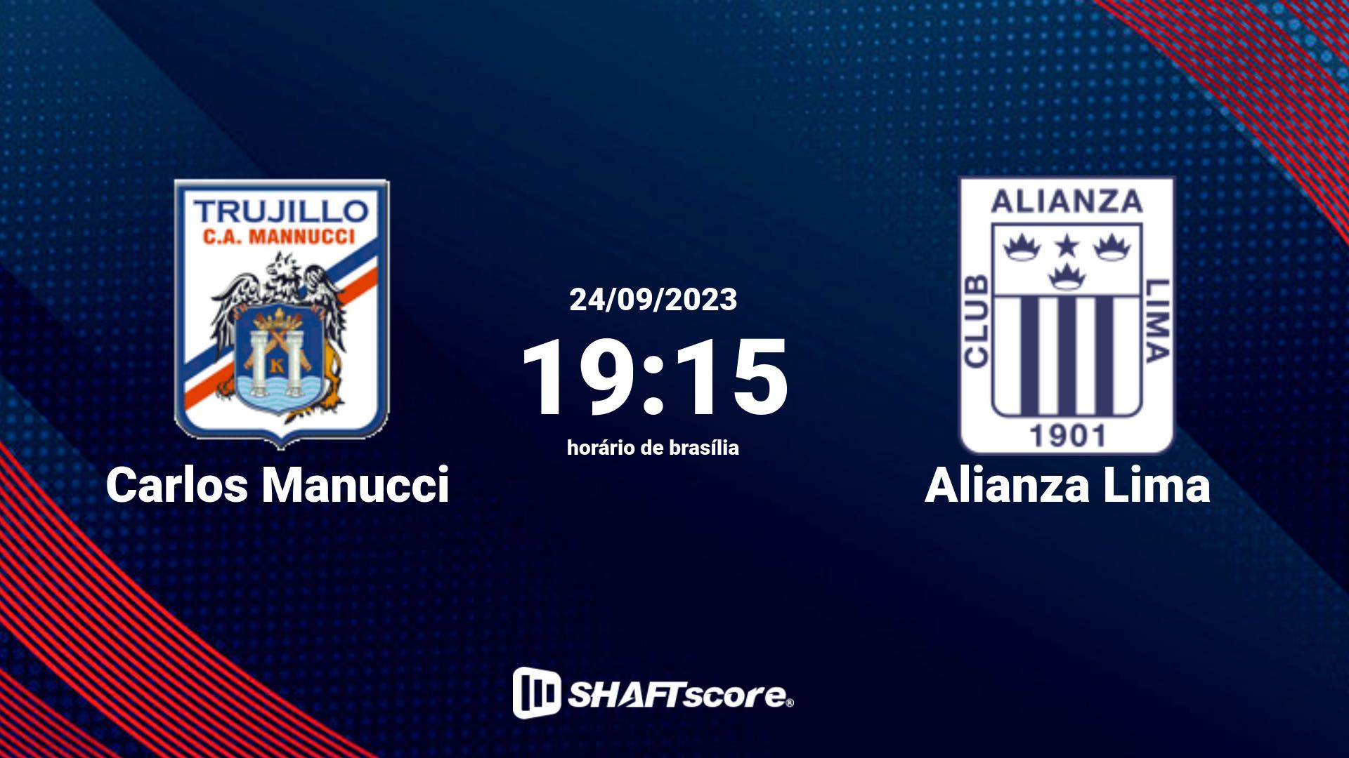 Estatísticas do jogo Carlos Manucci vs Alianza Lima 24.09 19:15