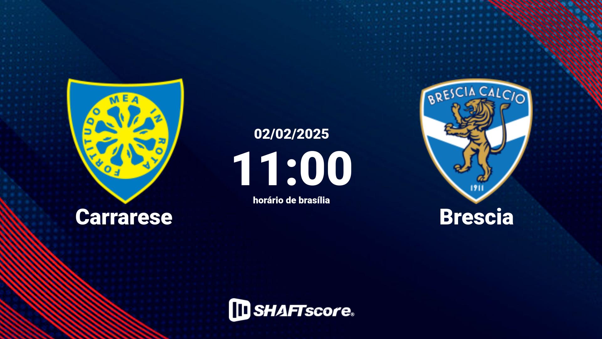 Estatísticas do jogo Carrarese vs Brescia 02.02 11:00