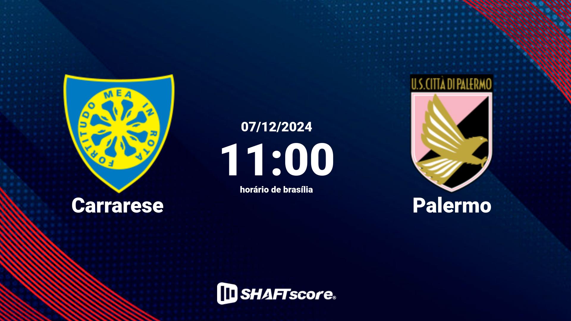 Estatísticas do jogo Carrarese vs Palermo 07.12 11:00