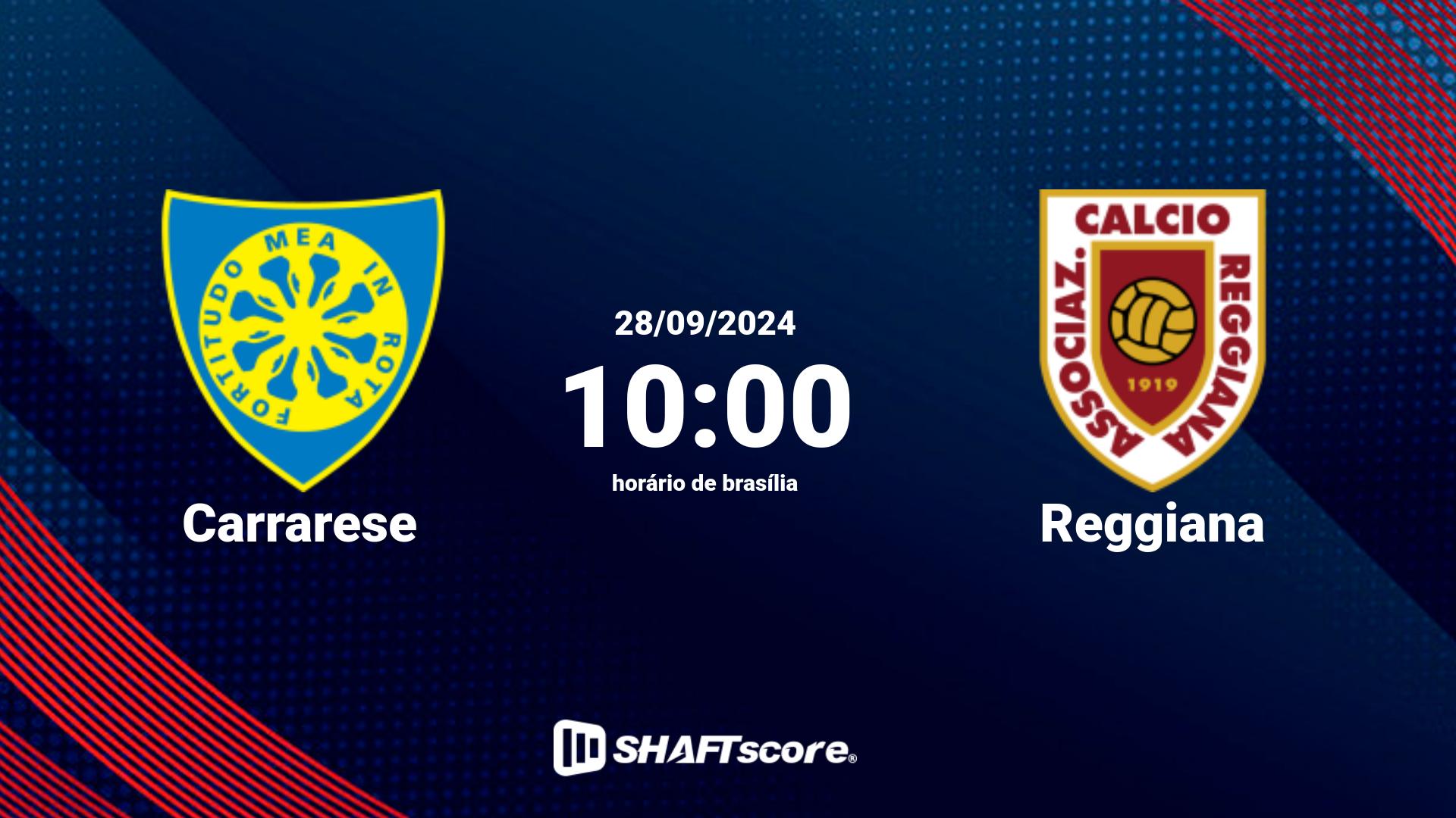 Estatísticas do jogo Carrarese vs Reggiana 28.09 10:00