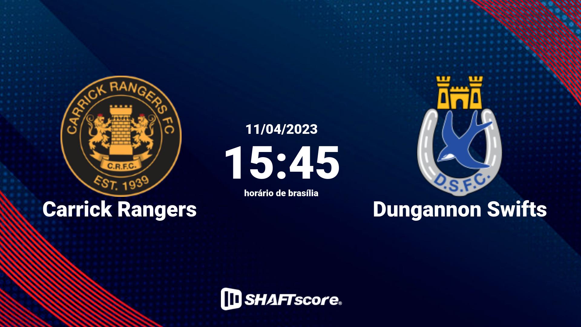 Estatísticas do jogo Carrick Rangers vs Dungannon Swifts 11.04 15:45