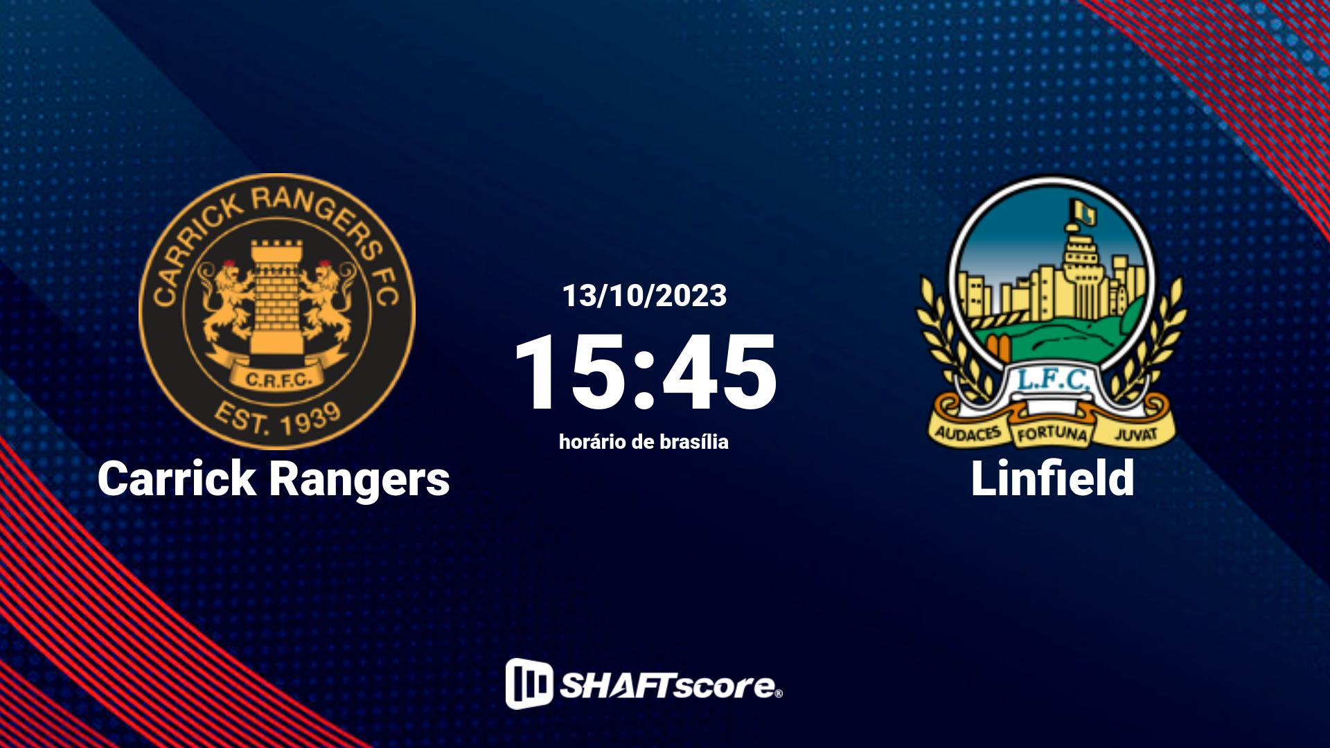 Estatísticas do jogo Carrick Rangers vs Linfield 13.10 15:45