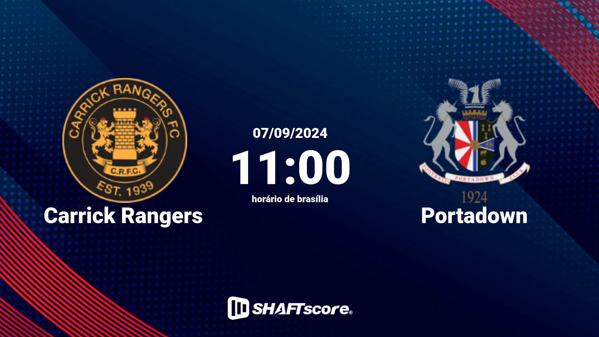 Estatísticas do jogo Carrick Rangers vs Portadown 07.09 11:00