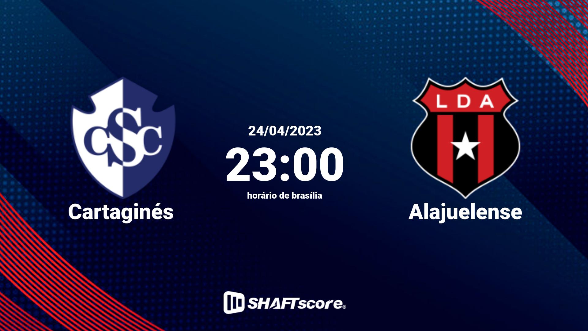 Estatísticas do jogo Cartaginés vs Alajuelense 24.04 23:00