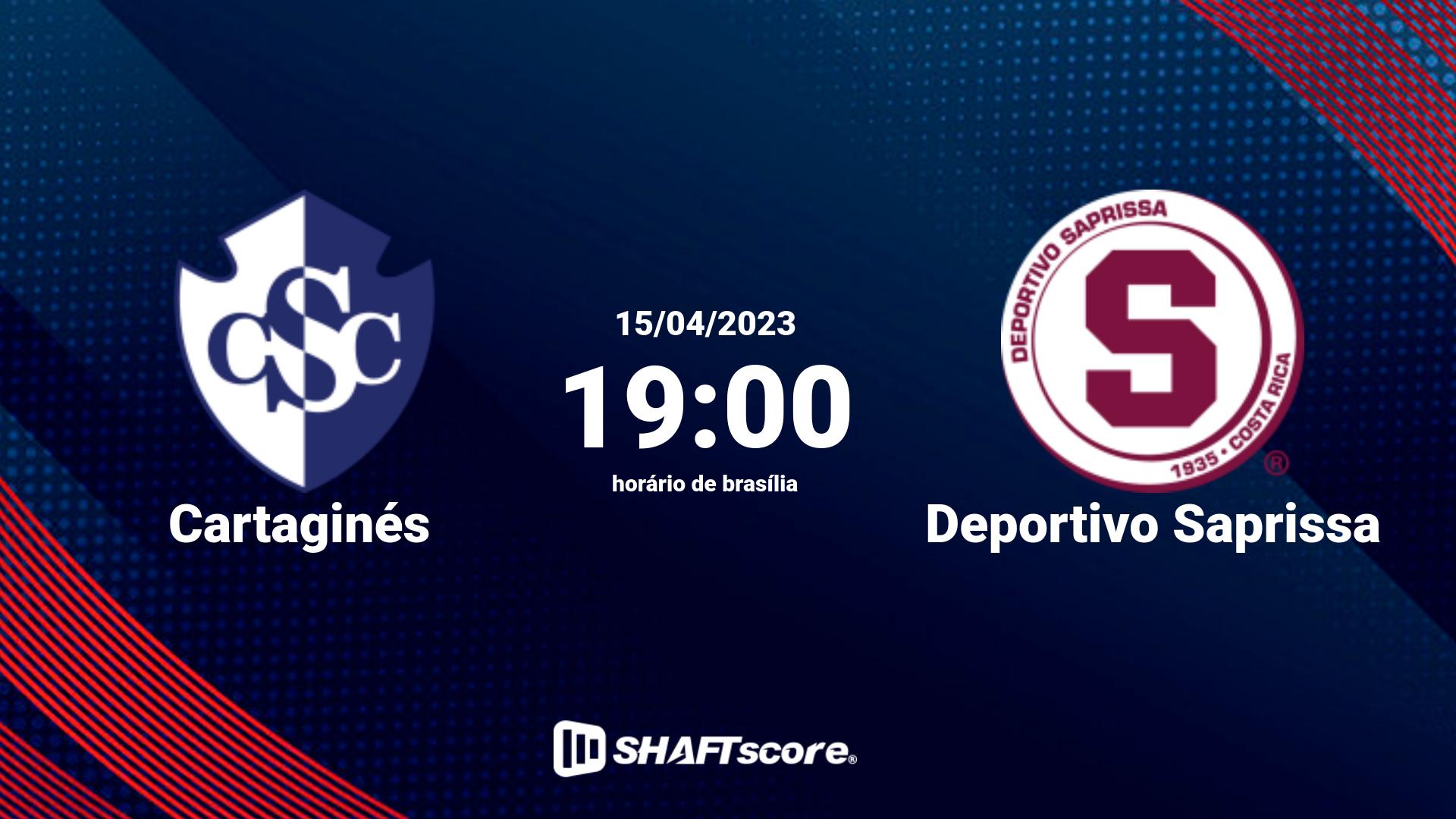 Estatísticas do jogo Cartaginés vs Deportivo Saprissa 15.04 19:00