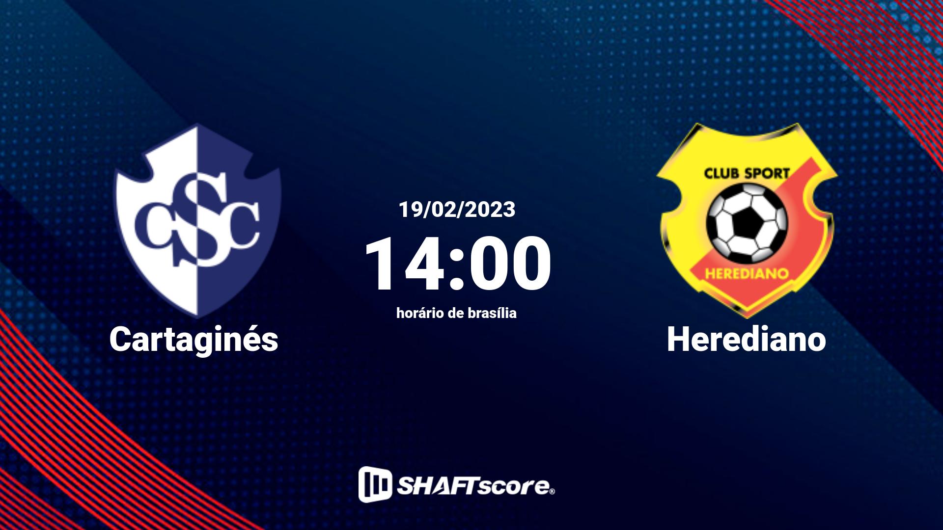 Estatísticas do jogo Cartaginés vs Herediano 19.02 14:00