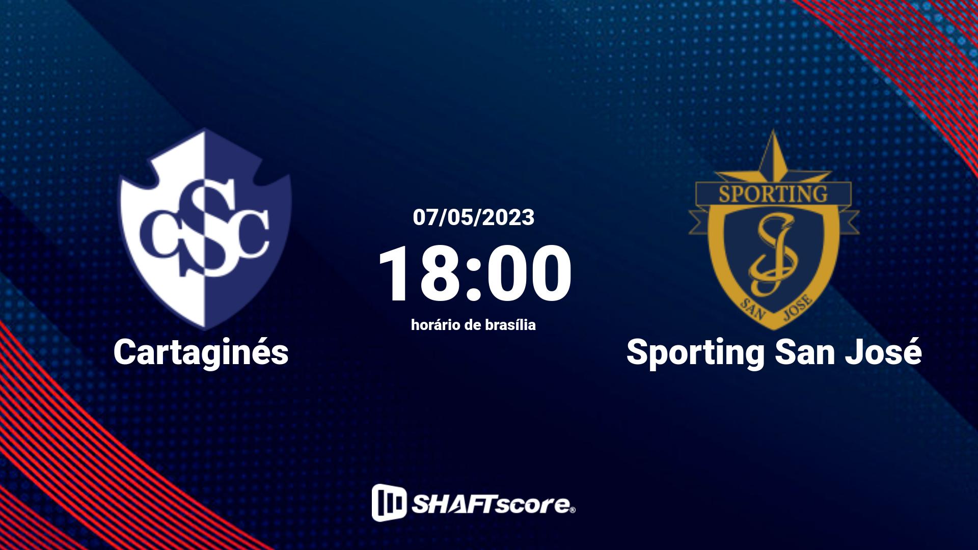 Estatísticas do jogo Cartaginés vs Sporting San José 07.05 18:00