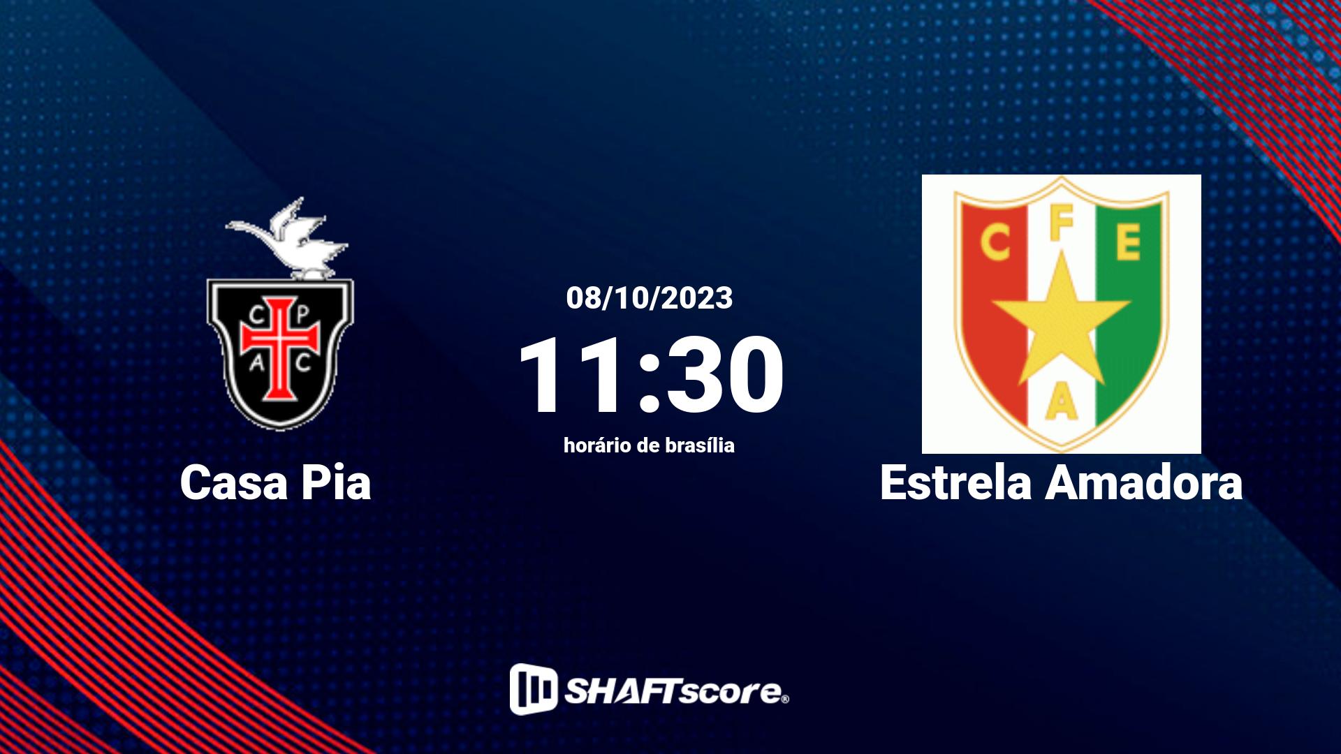 Estatísticas do jogo Casa Pia vs Estrela Amadora 08.10 11:30