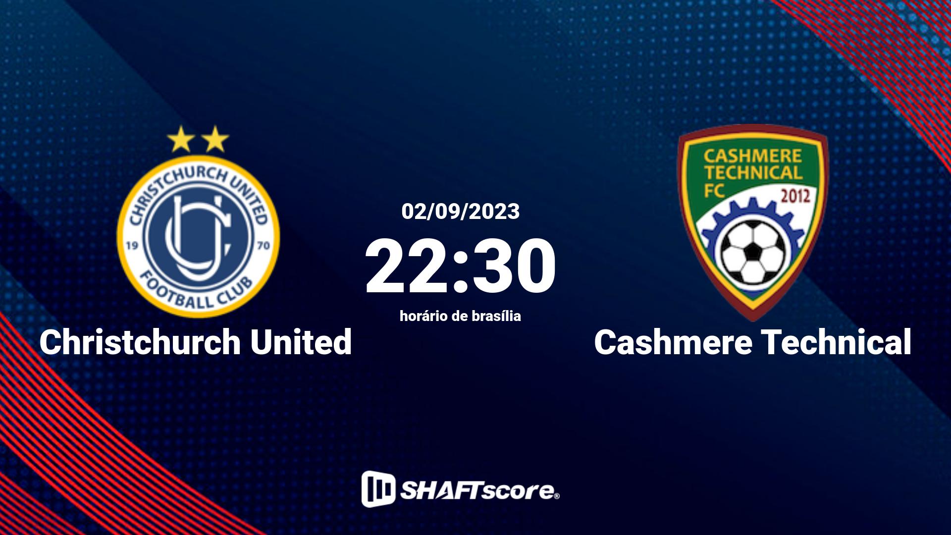 Estatísticas do jogo Cashmere Technical vs Christchurch United 07.06 23:45