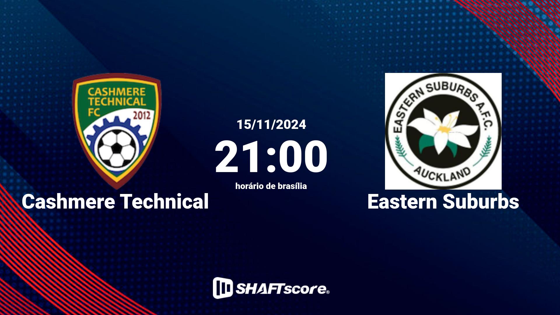 Estatísticas do jogo Cashmere Technical vs Eastern Suburbs 15.11 21:00