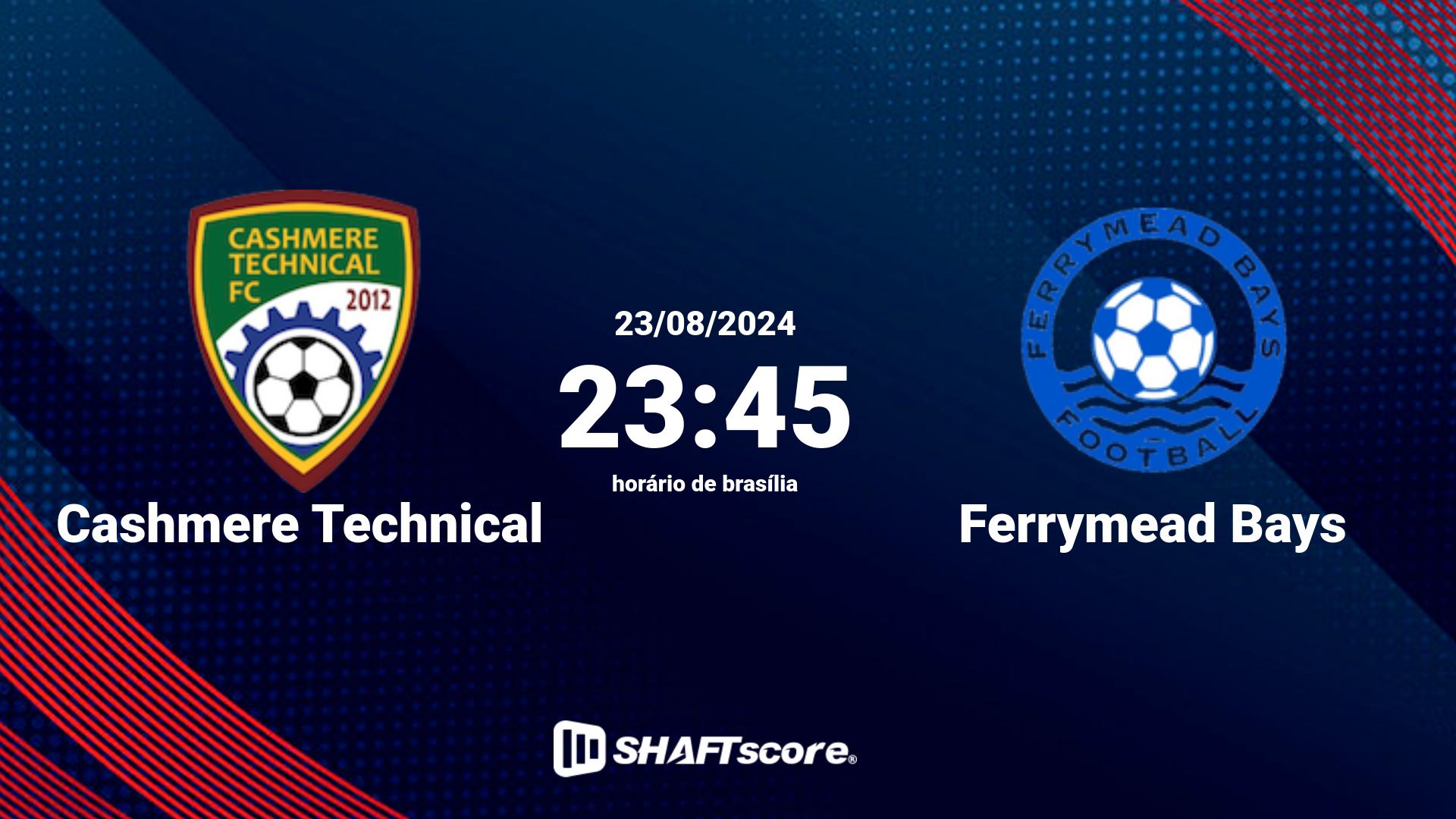 Estatísticas do jogo Cashmere Technical vs Ferrymead Bays 23.08 23:45