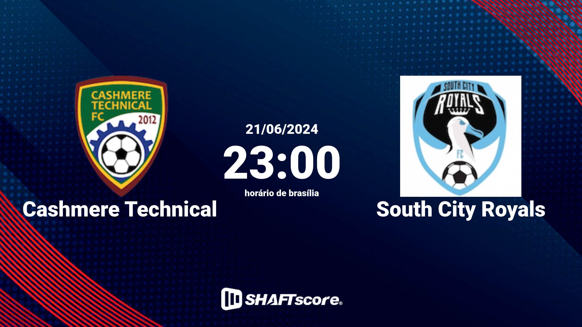 Estatísticas do jogo Cashmere Technical vs South City Royals 21.06 23:00