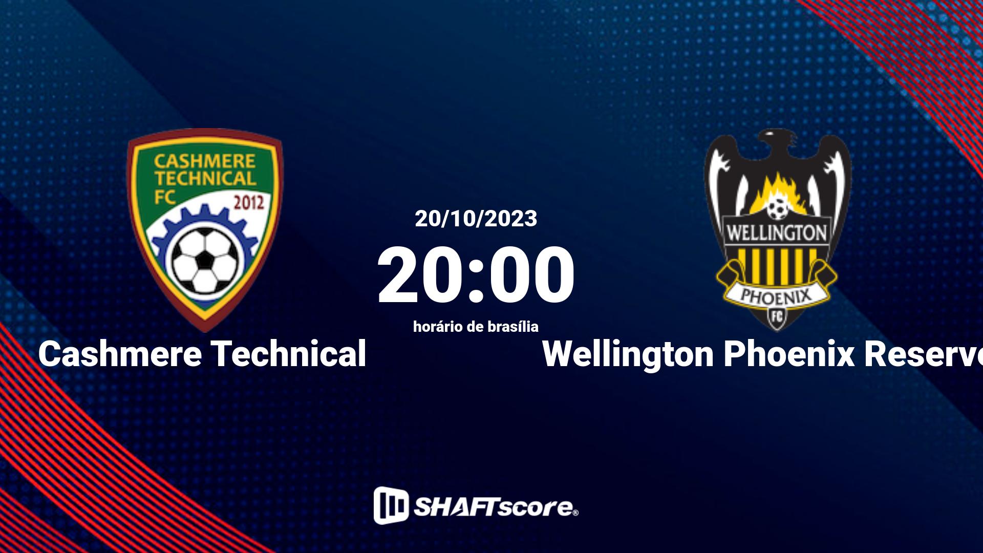 Estatísticas do jogo Cashmere Technical vs Wellington Phoenix Reserves 20.10 20:00