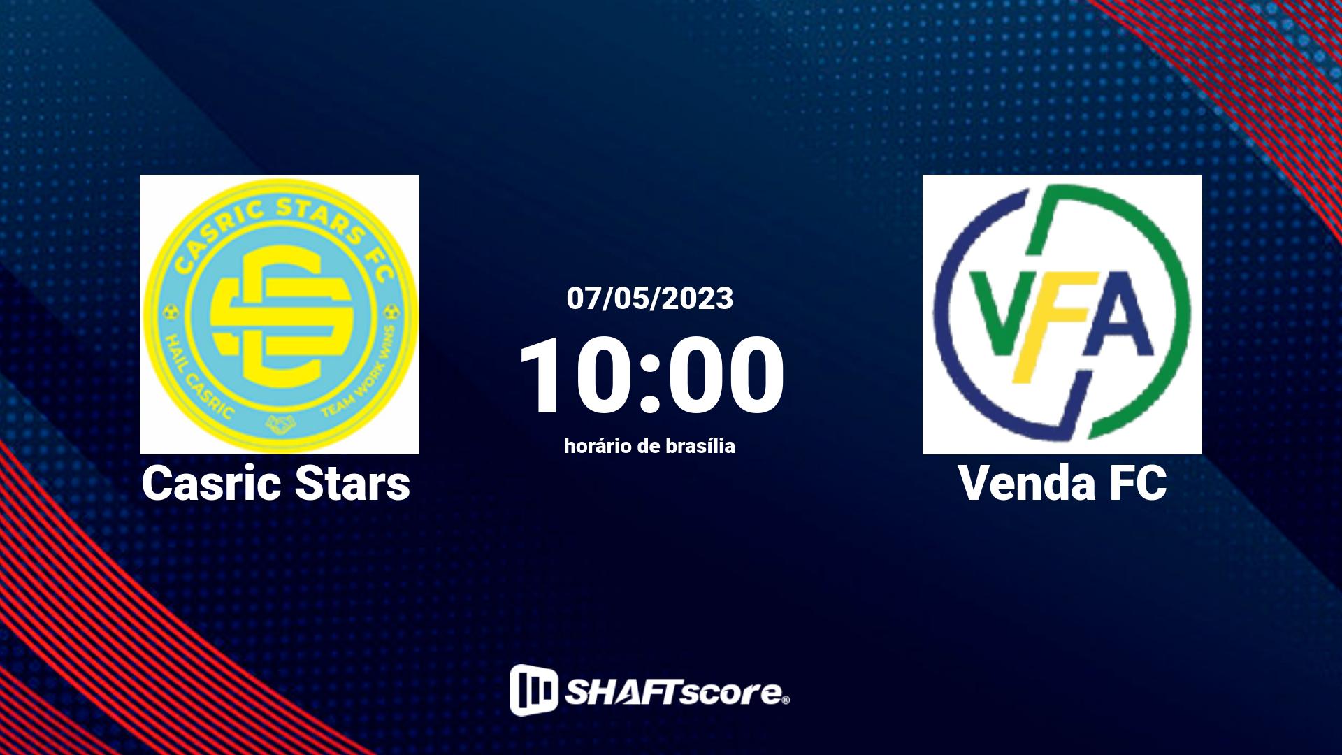 Estatísticas do jogo Casric Stars vs Venda FC 07.05 10:00