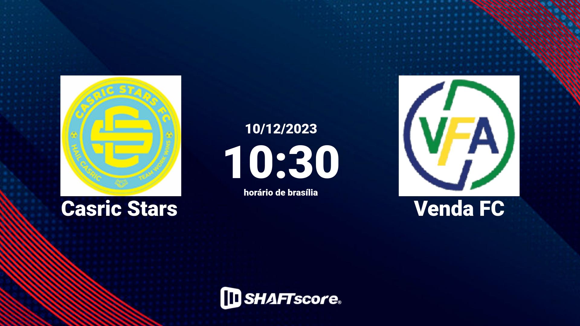 Estatísticas do jogo Casric Stars vs Venda FC 10.12 10:30