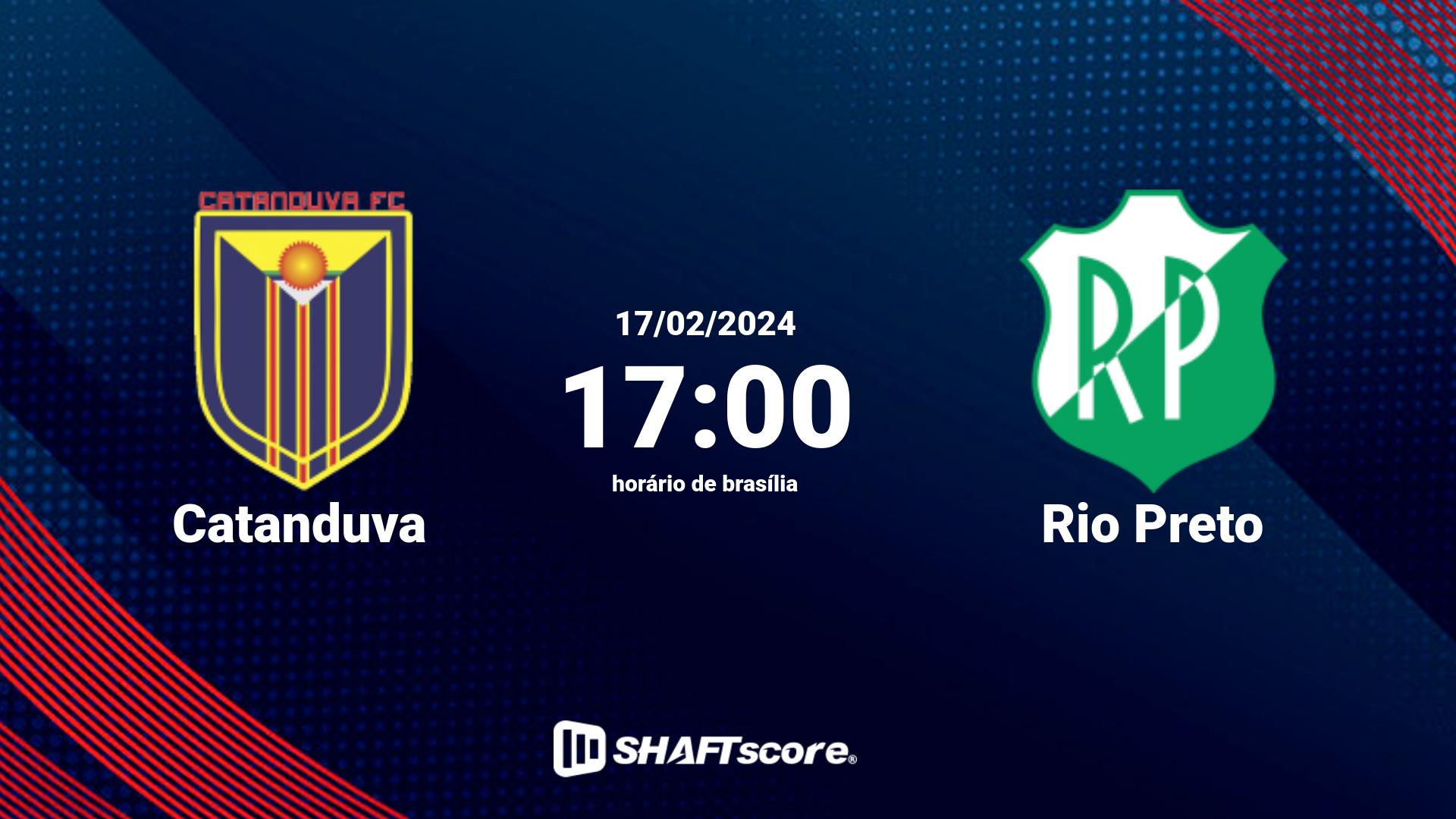 Estatísticas do jogo Catanduva vs Rio Preto 17.02 17:00