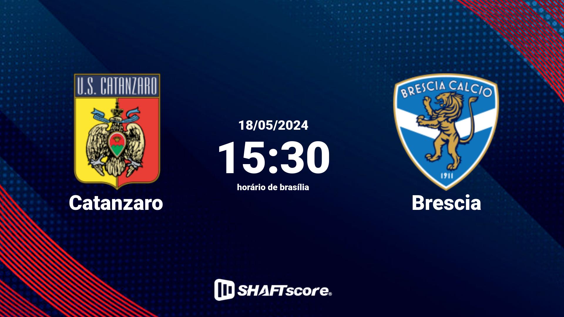 Estatísticas do jogo Catanzaro vs Brescia 18.05 15:30