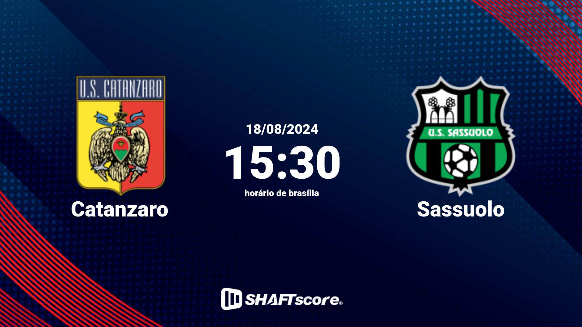 Estatísticas do jogo Catanzaro vs Sassuolo 18.08 15:30