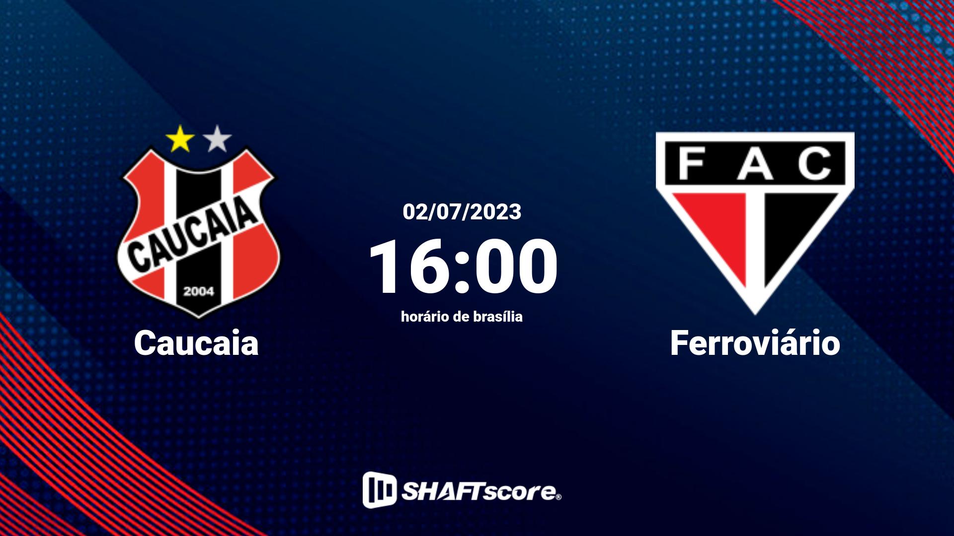 Estatísticas do jogo Caucaia vs Ferroviário 02.07 16:00