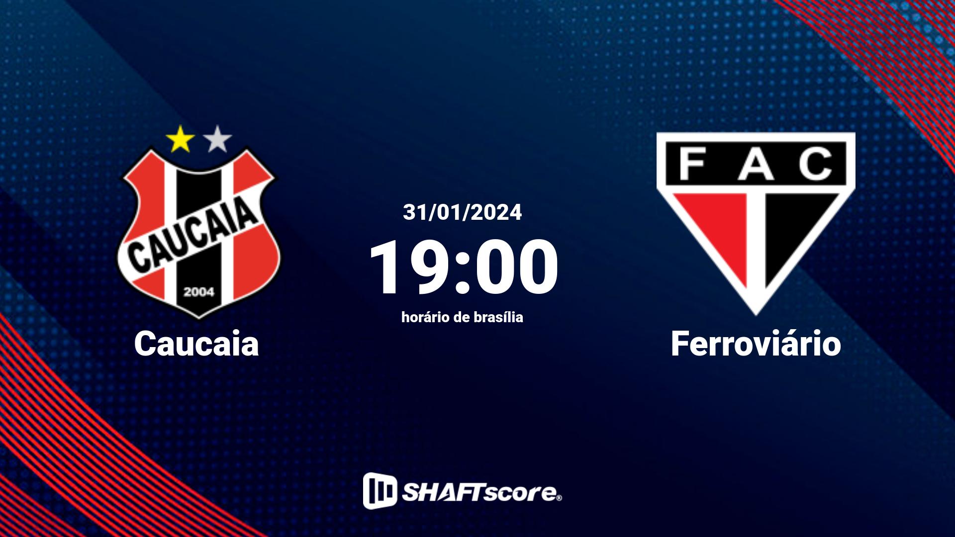 Estatísticas do jogo Caucaia vs Ferroviário 31.01 19:00