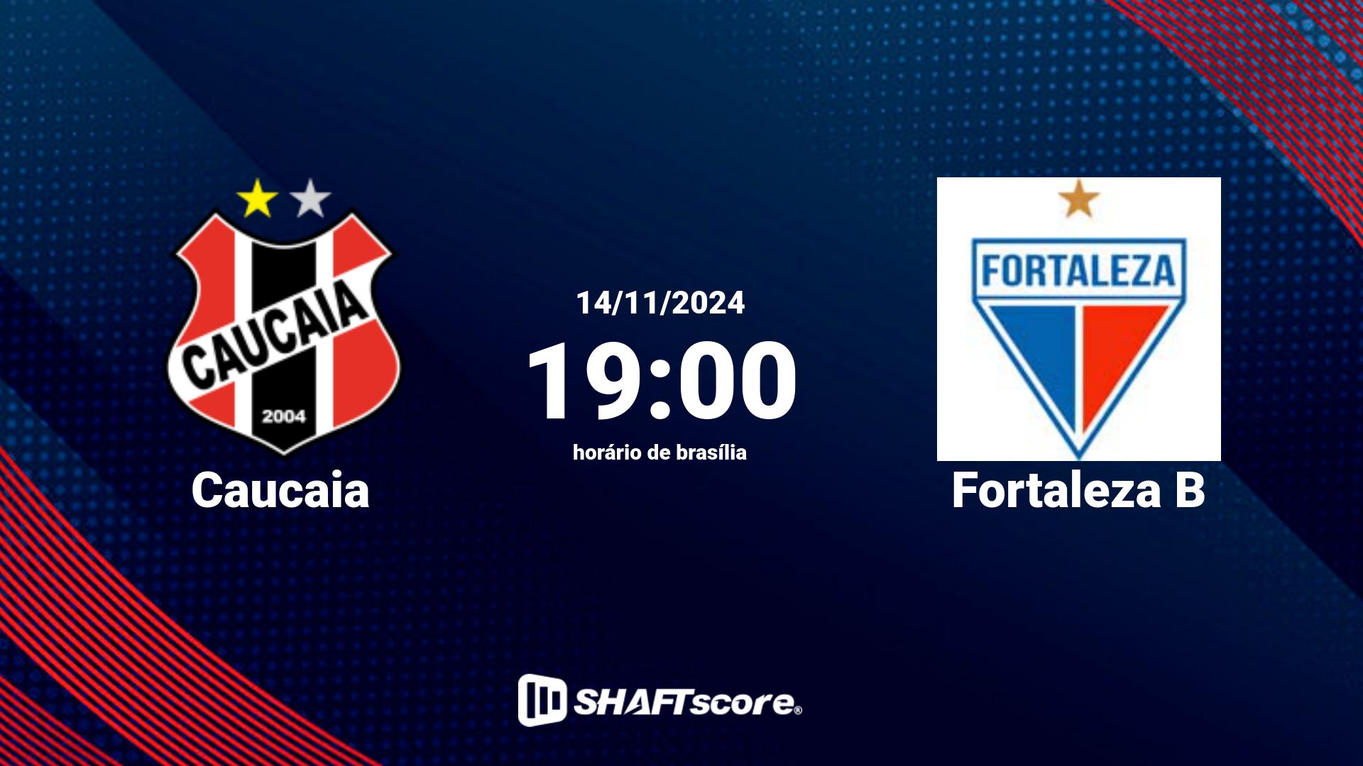 Estatísticas do jogo Caucaia vs Fortaleza B 14.11 19:00